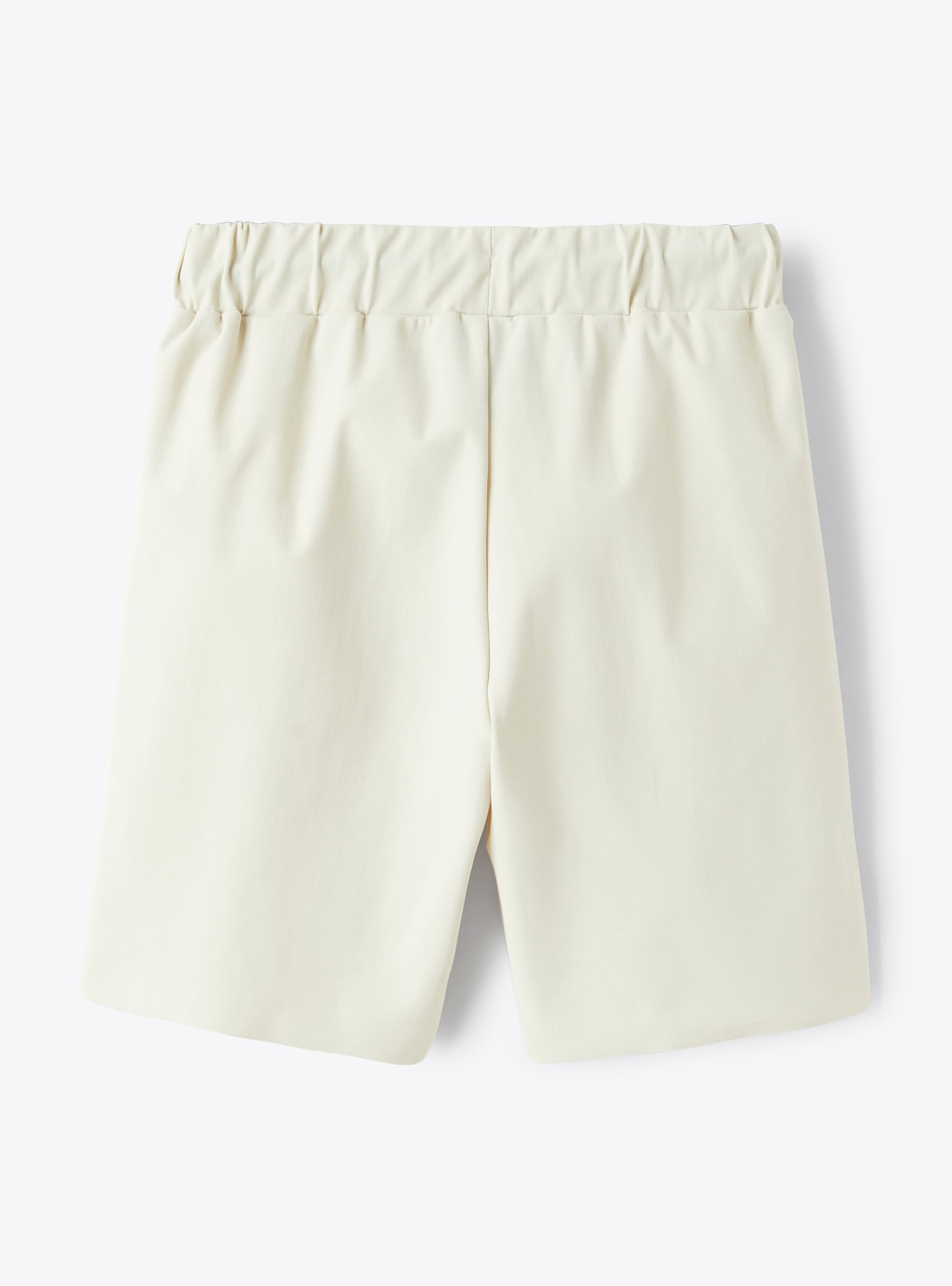 Bermuda shorts in ivory Sensitive® Fabrics material - White | Il Gufo