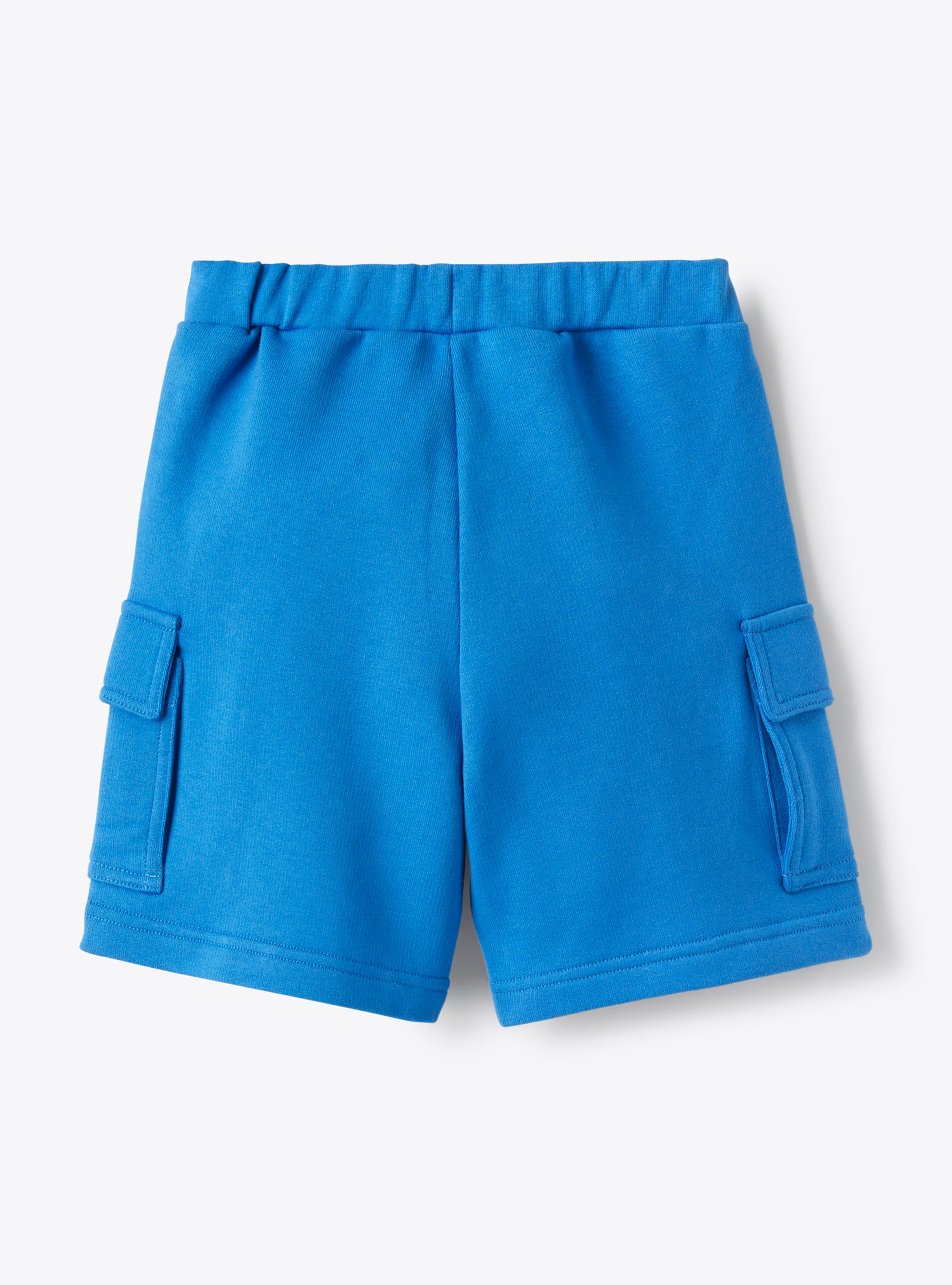 Cargo-style bermuda shorts in cobalt-blue fleece - Blue | Il Gufo