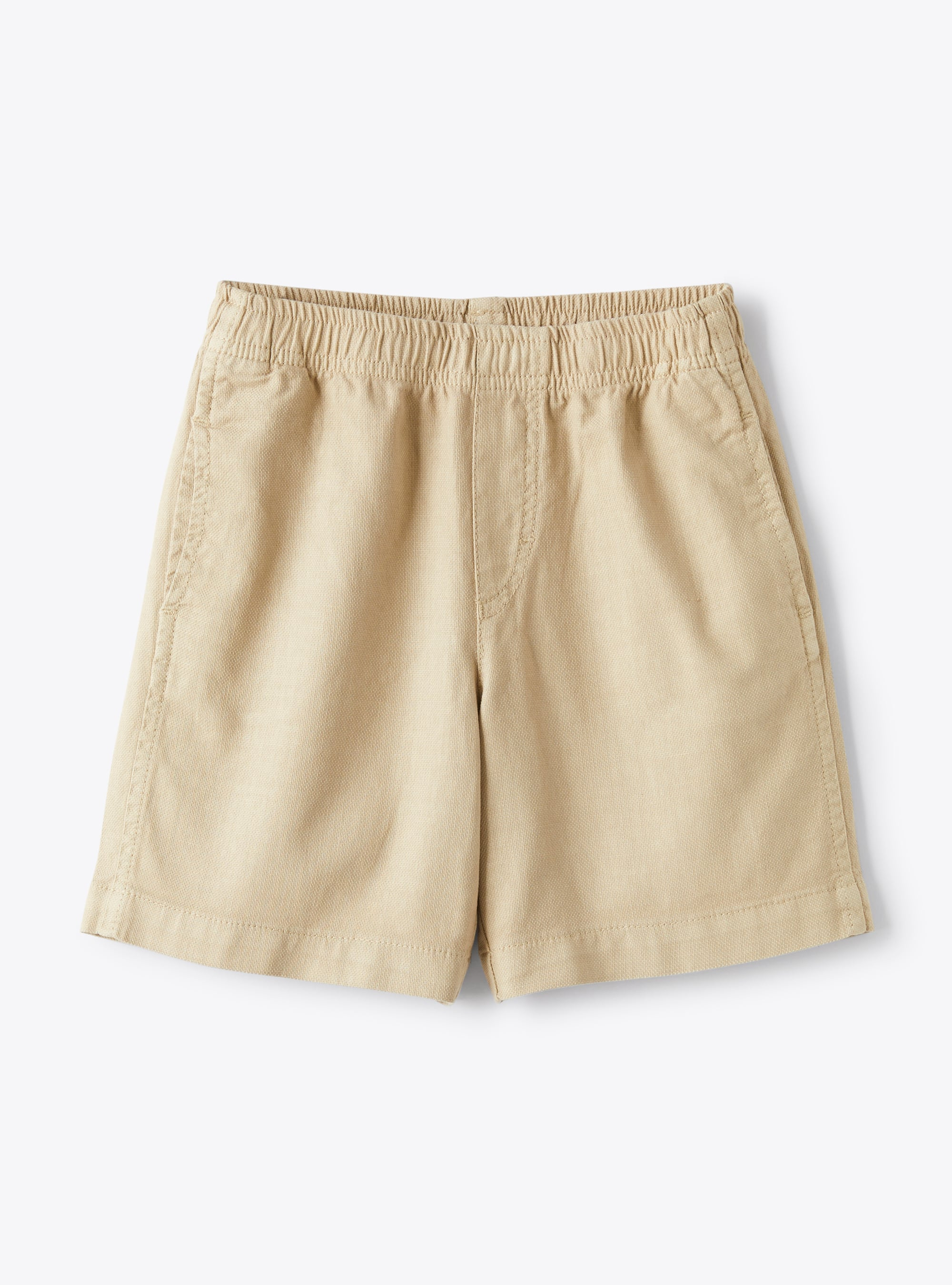 Bermuda shorts in oatmeal-coloured stretch canvas - Trousers - Il Gufo