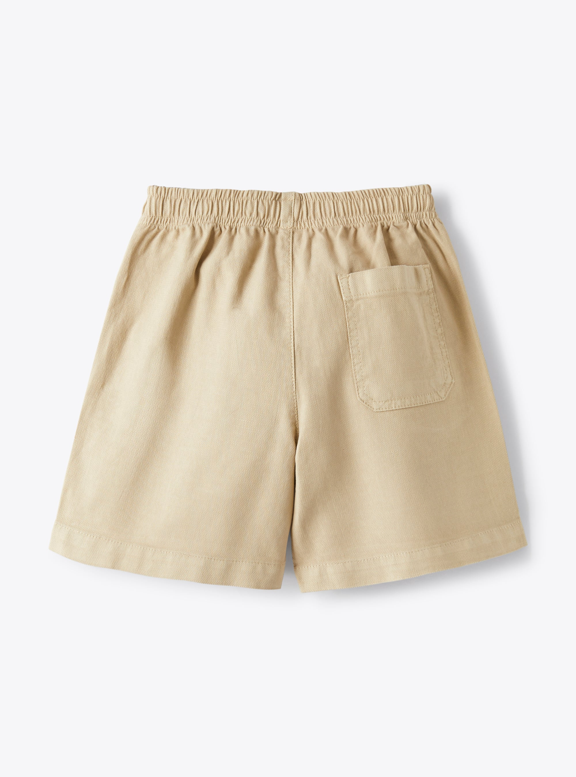 Bermuda shorts in oatmeal-coloured stretch canvas - Brown | Il Gufo