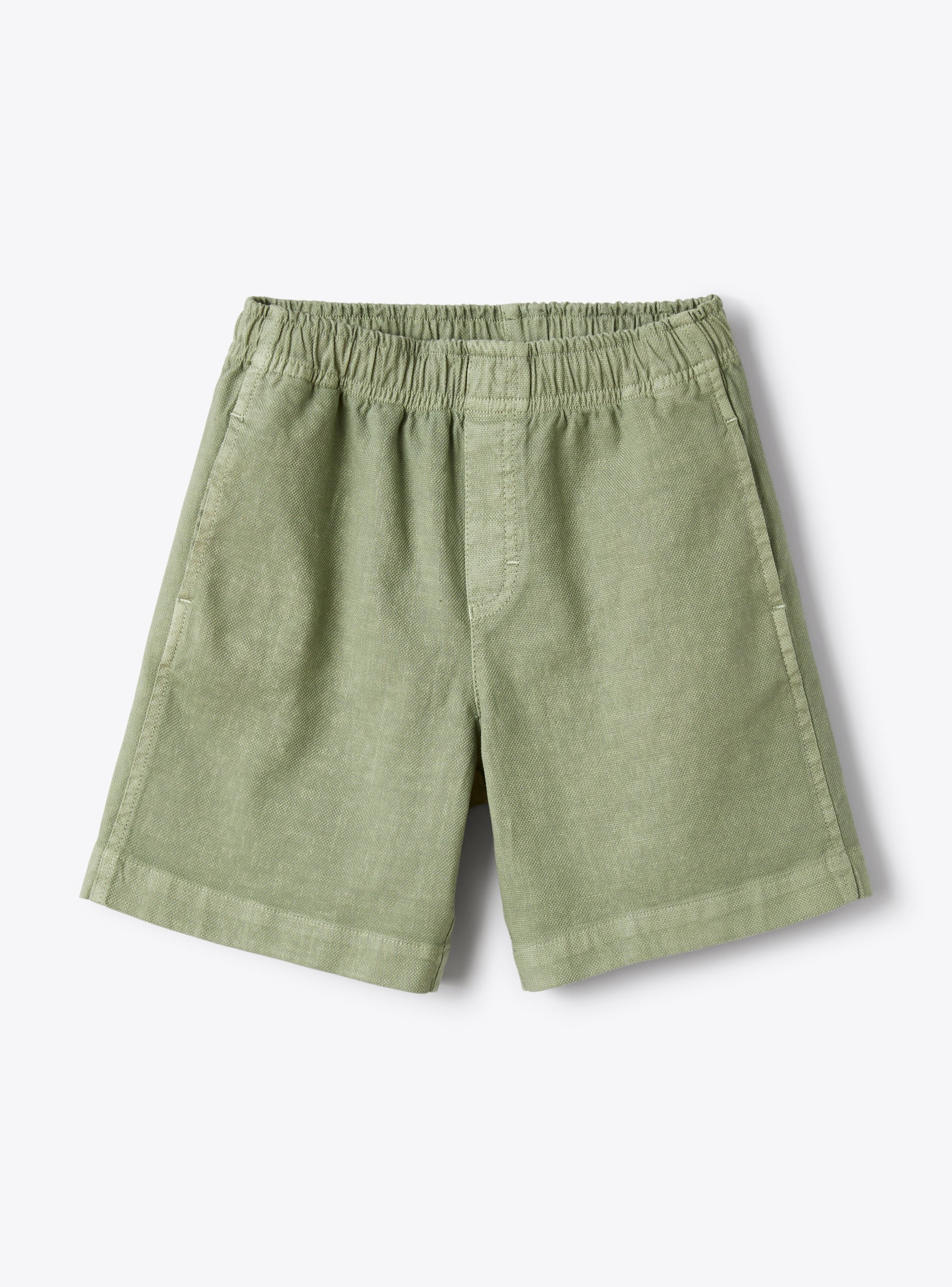 Bermuda shorts in sage-green stretch canvas - Trousers - Il Gufo