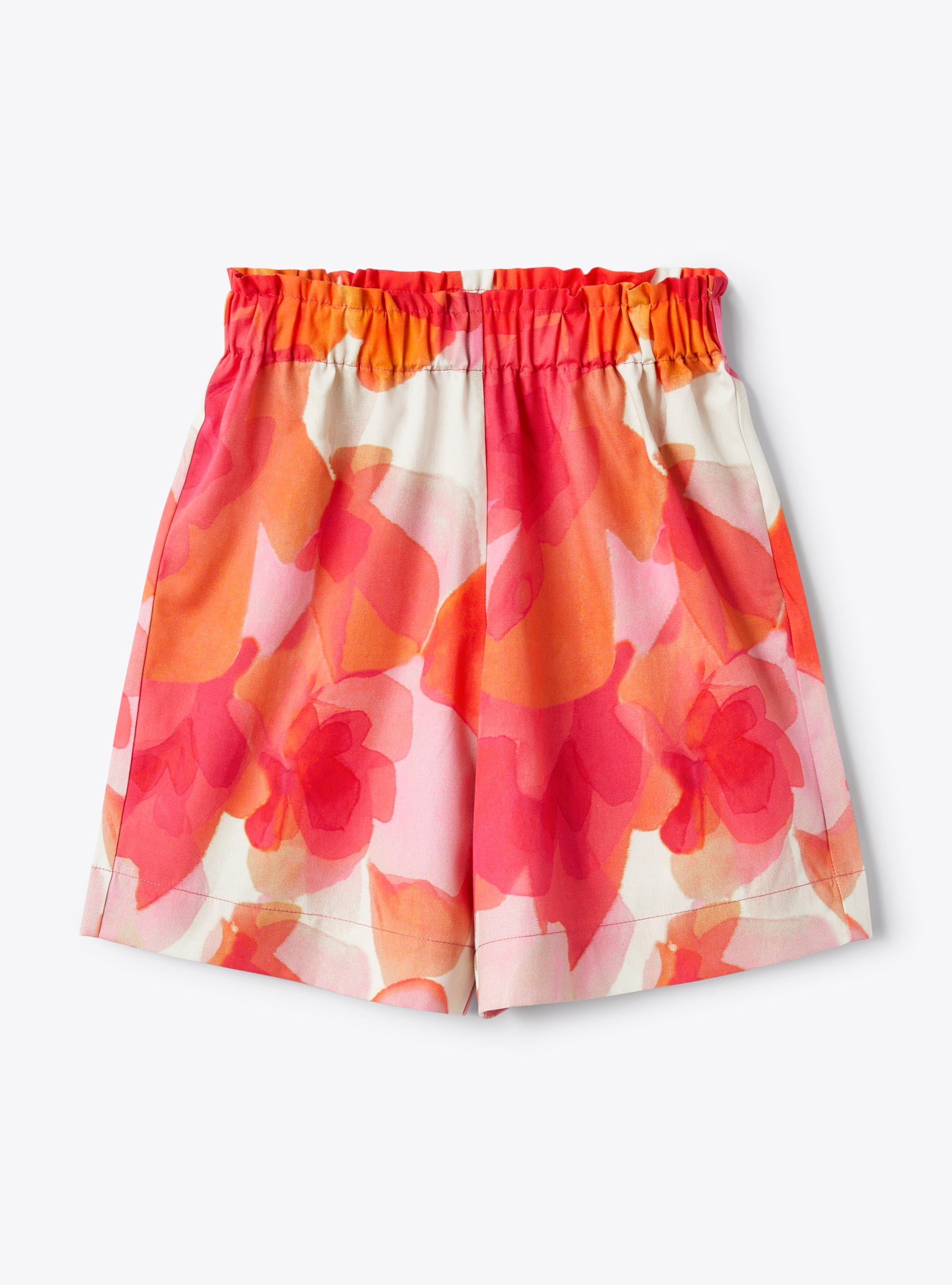 Bermuda shorts in an exclusive floral print  - Trousers - Il Gufo