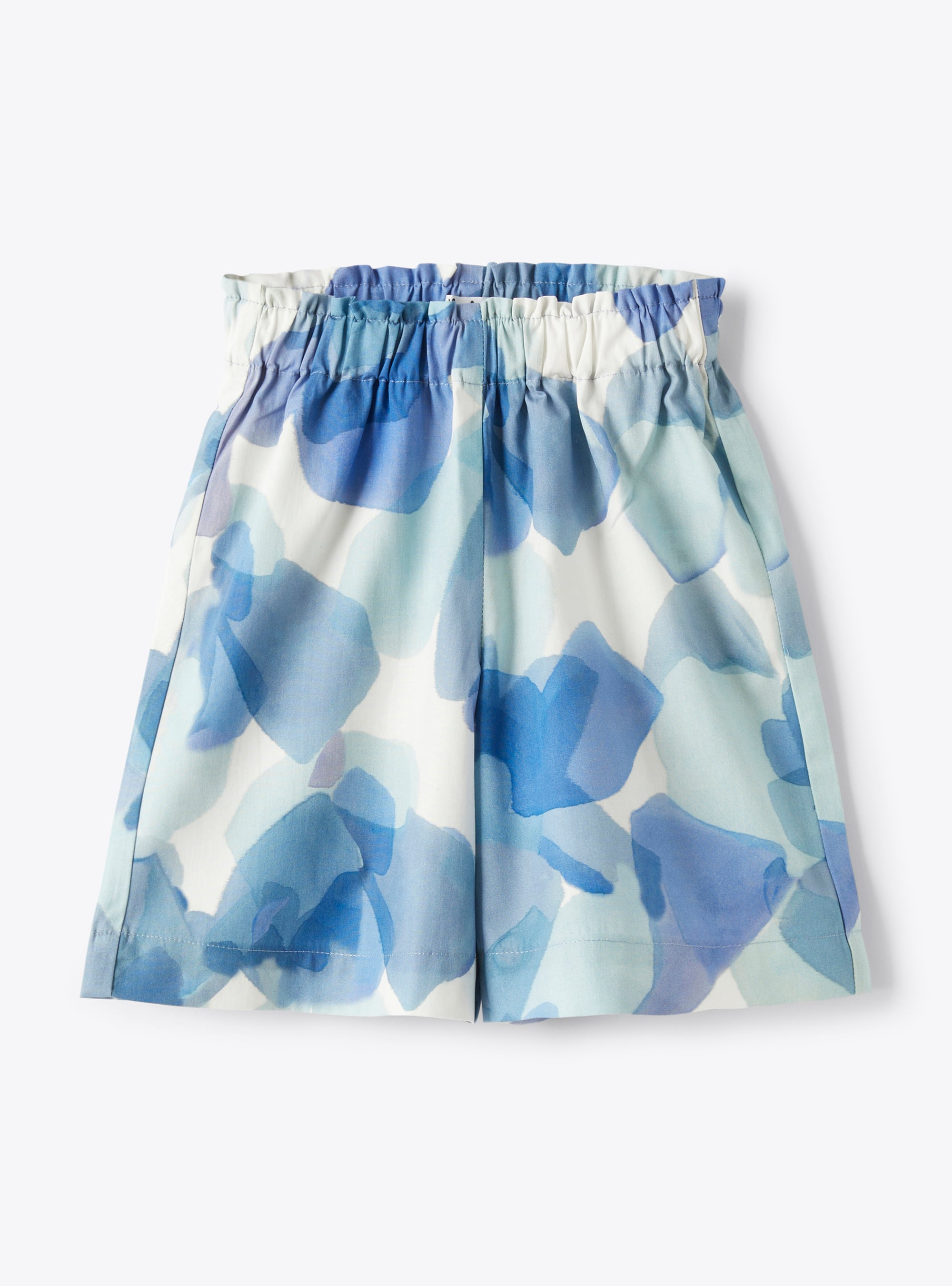 Bermuda shorts in an exclusive floral print pattern  - Light blue | Il Gufo