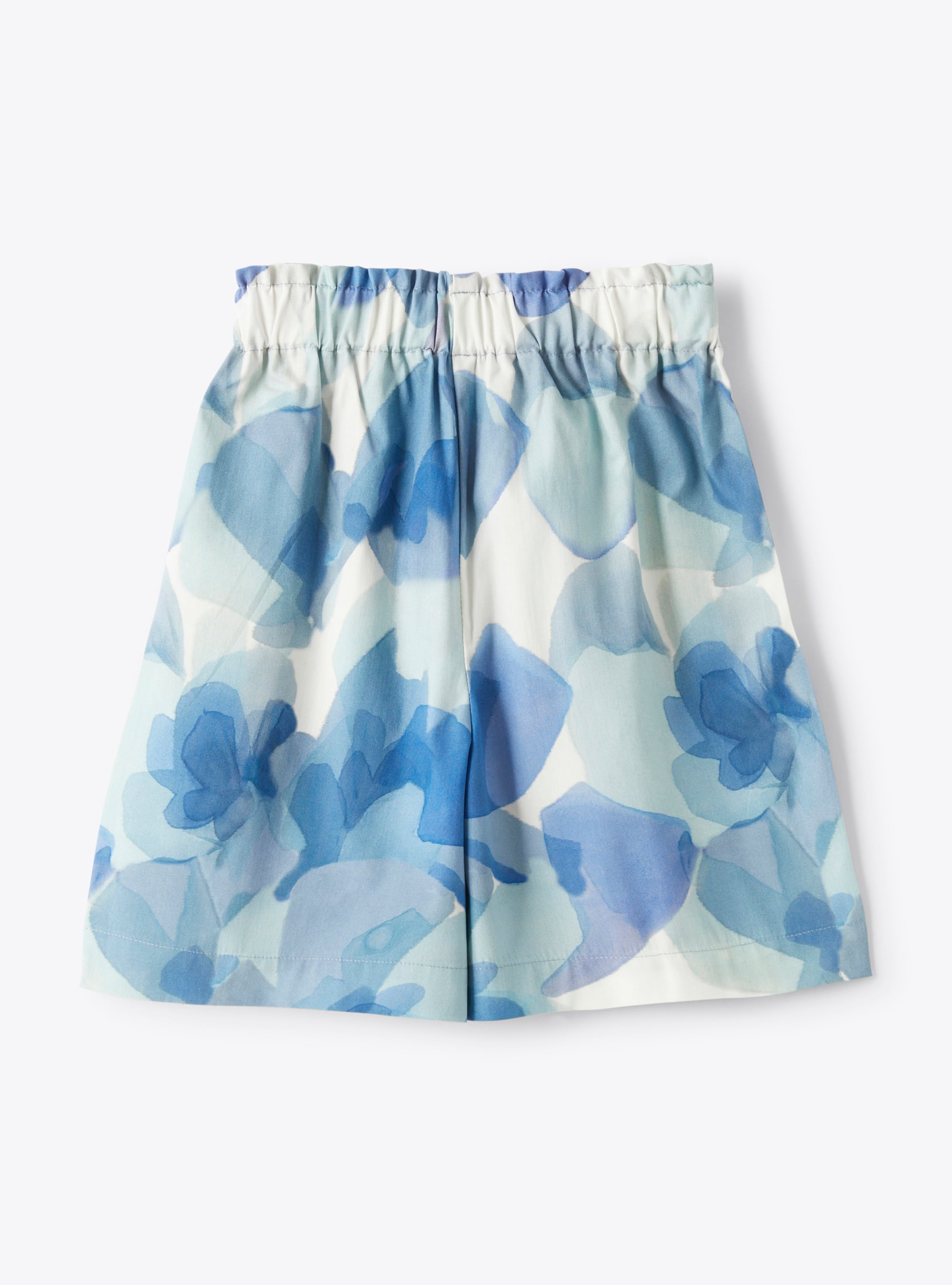 Bermuda shorts in an exclusive floral print pattern  - Light blue | Il Gufo