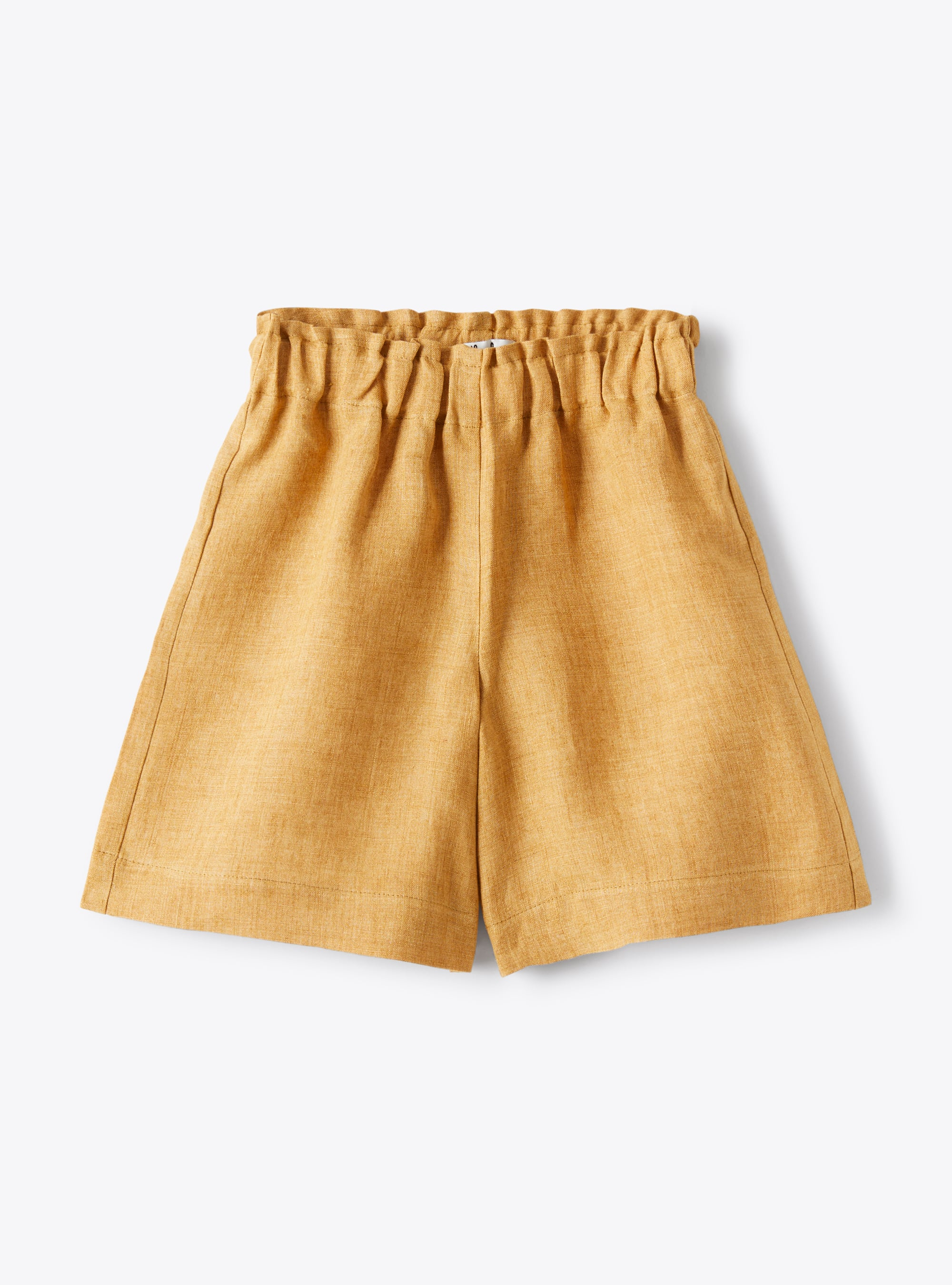 Bermuda shorts in cinnamon mélange linen - Trousers - Il Gufo