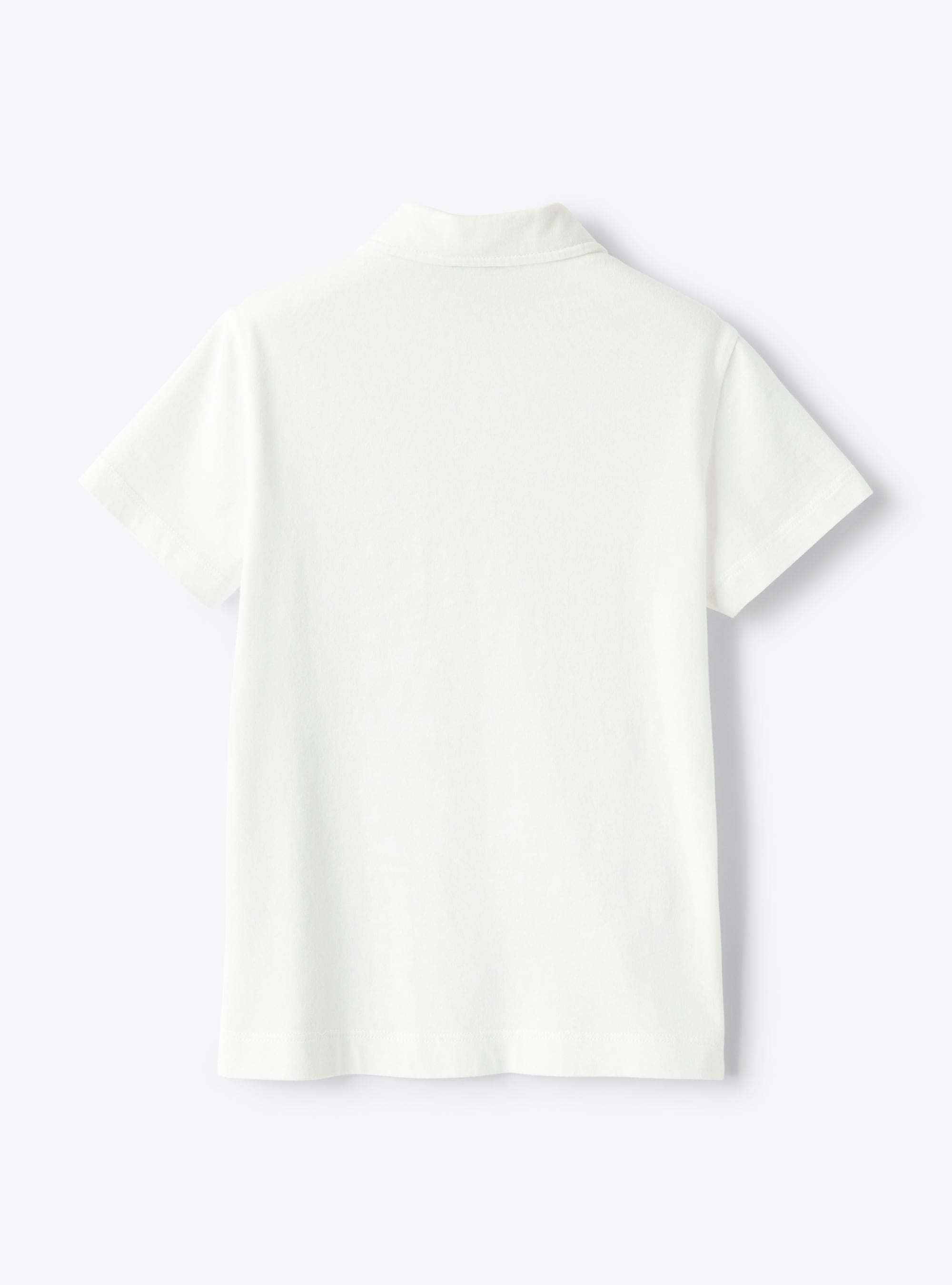 Organic cotton polo shirt - White | Il Gufo