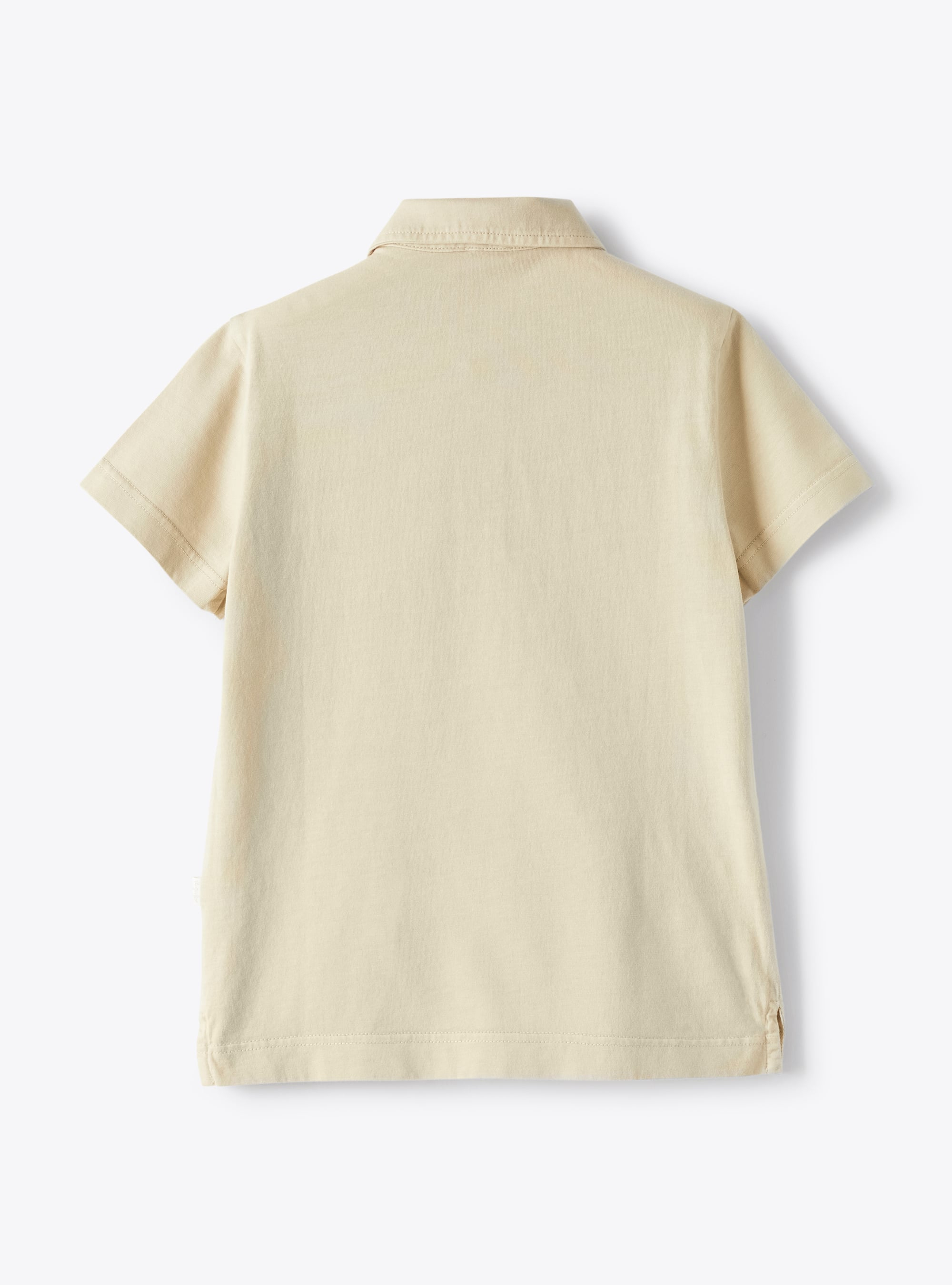 Poloshirt aus weißer Bio-Baumwolle - Braun | Il Gufo
