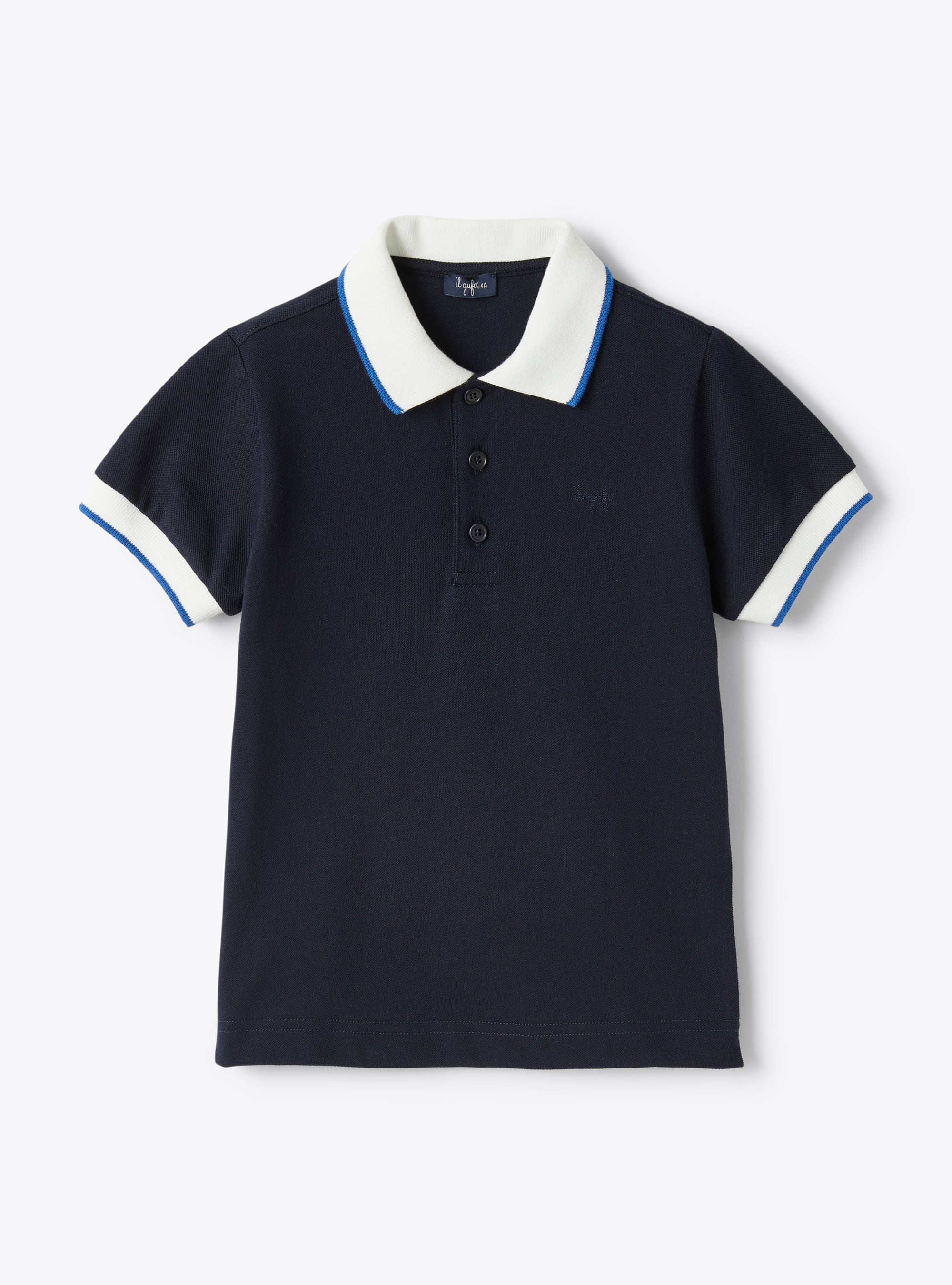 Piquet polo with contrasting detail - T-shirts - Il Gufo
