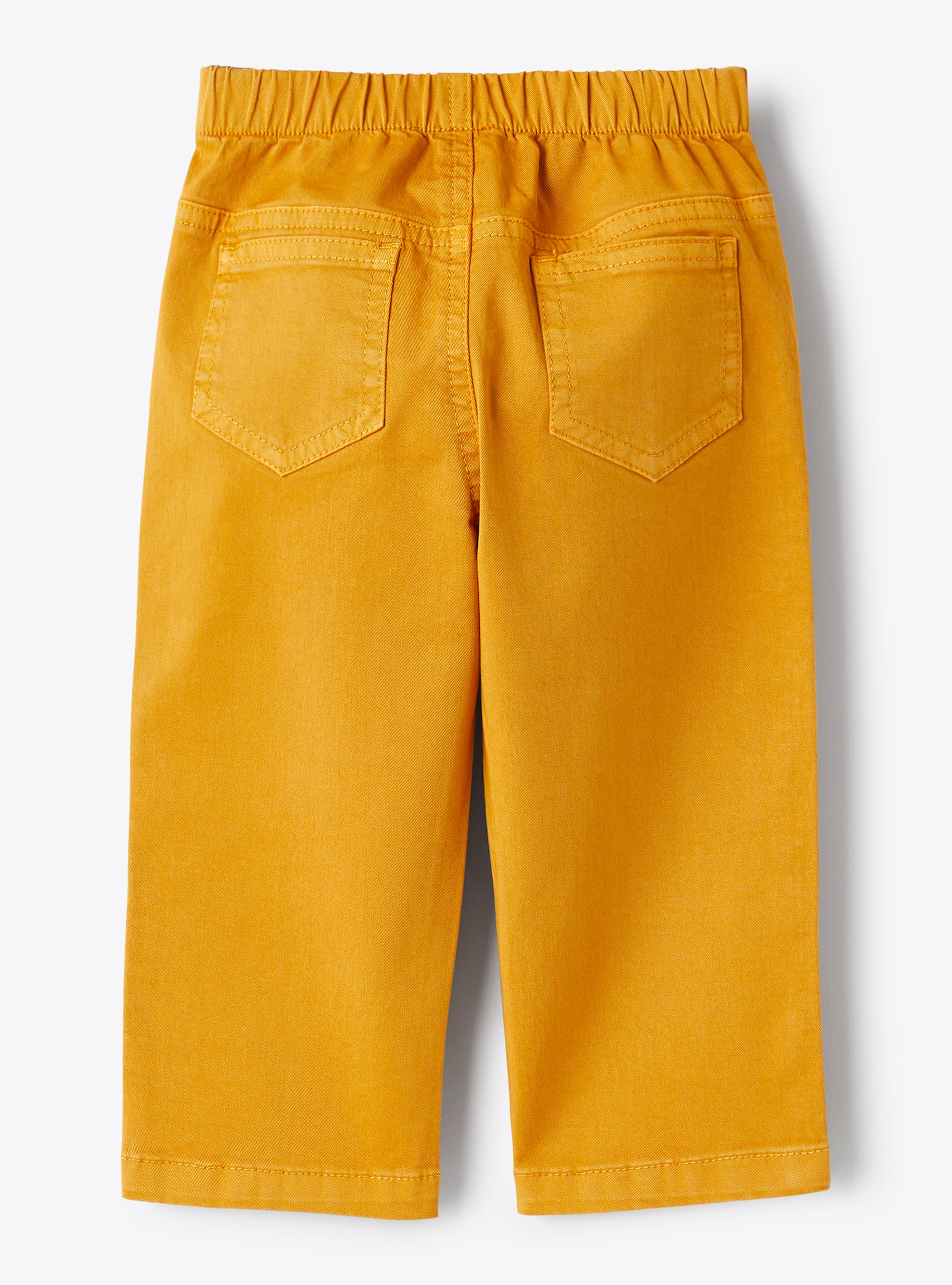 Pantalone da neonato in gabardina stretch - Marrone | Il Gufo