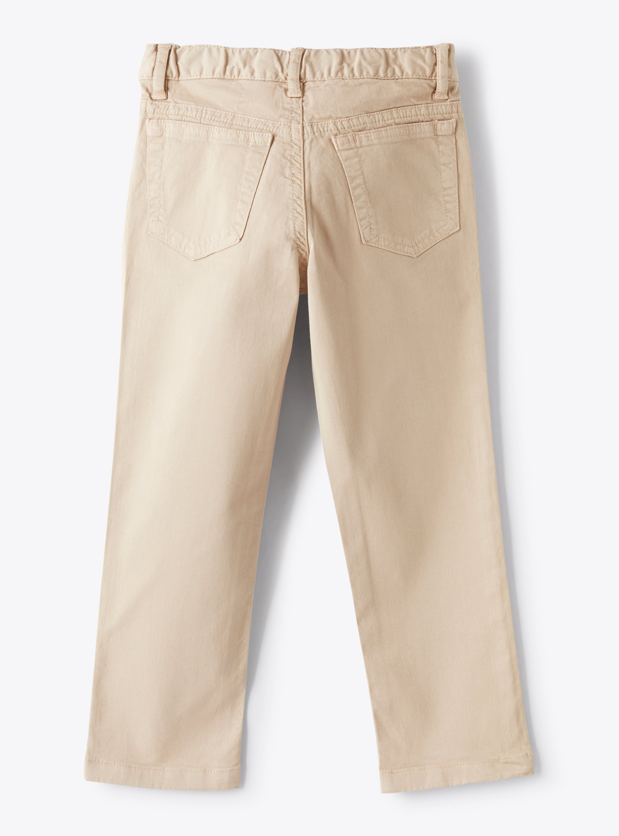 Five-pocket trousers in stretch oatmeal-coloured gabardine - Brown | Il Gufo