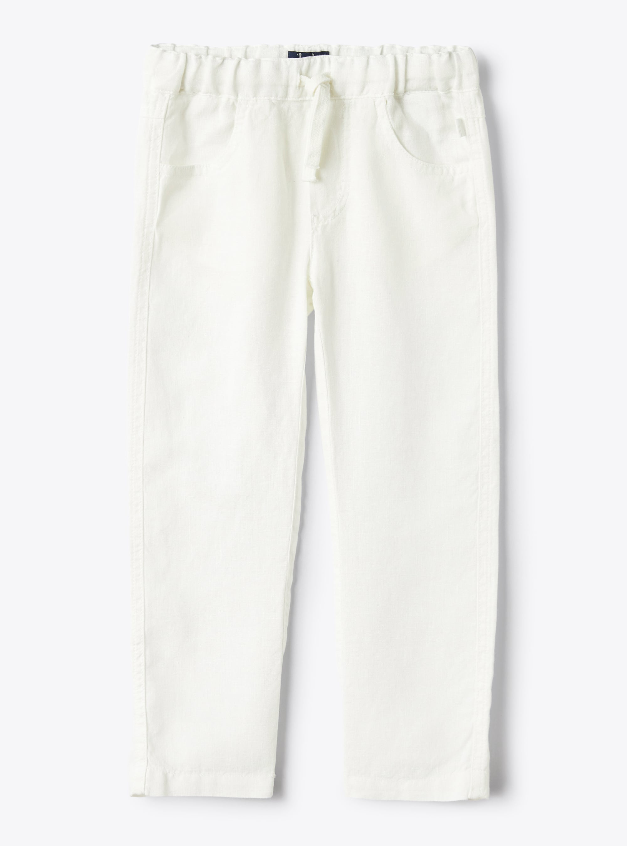 Pantalon en lin avec cordon blanc - Pantalons - Il Gufo