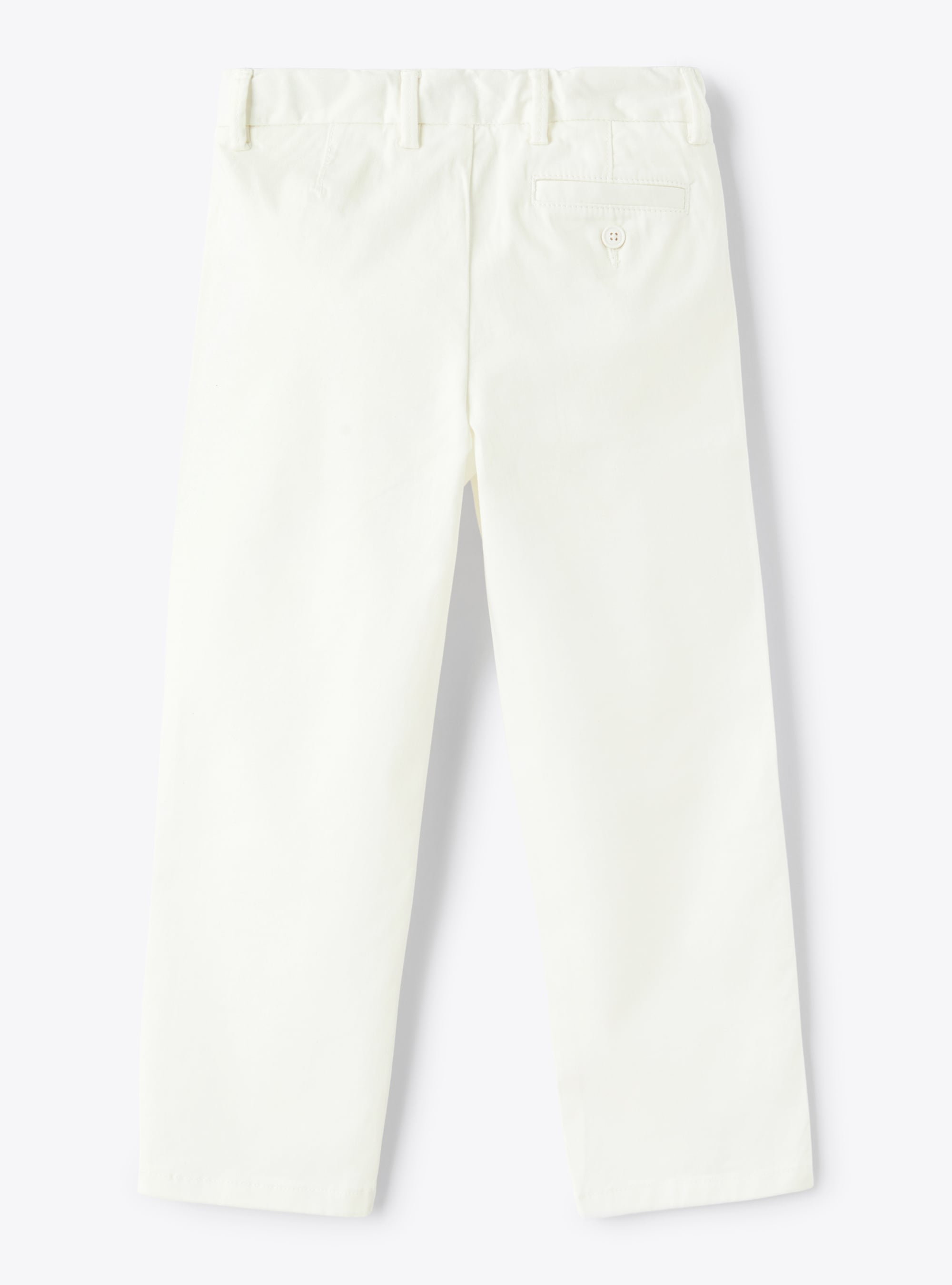 Pantalone chino in gabardina blu - Bianco | Il Gufo