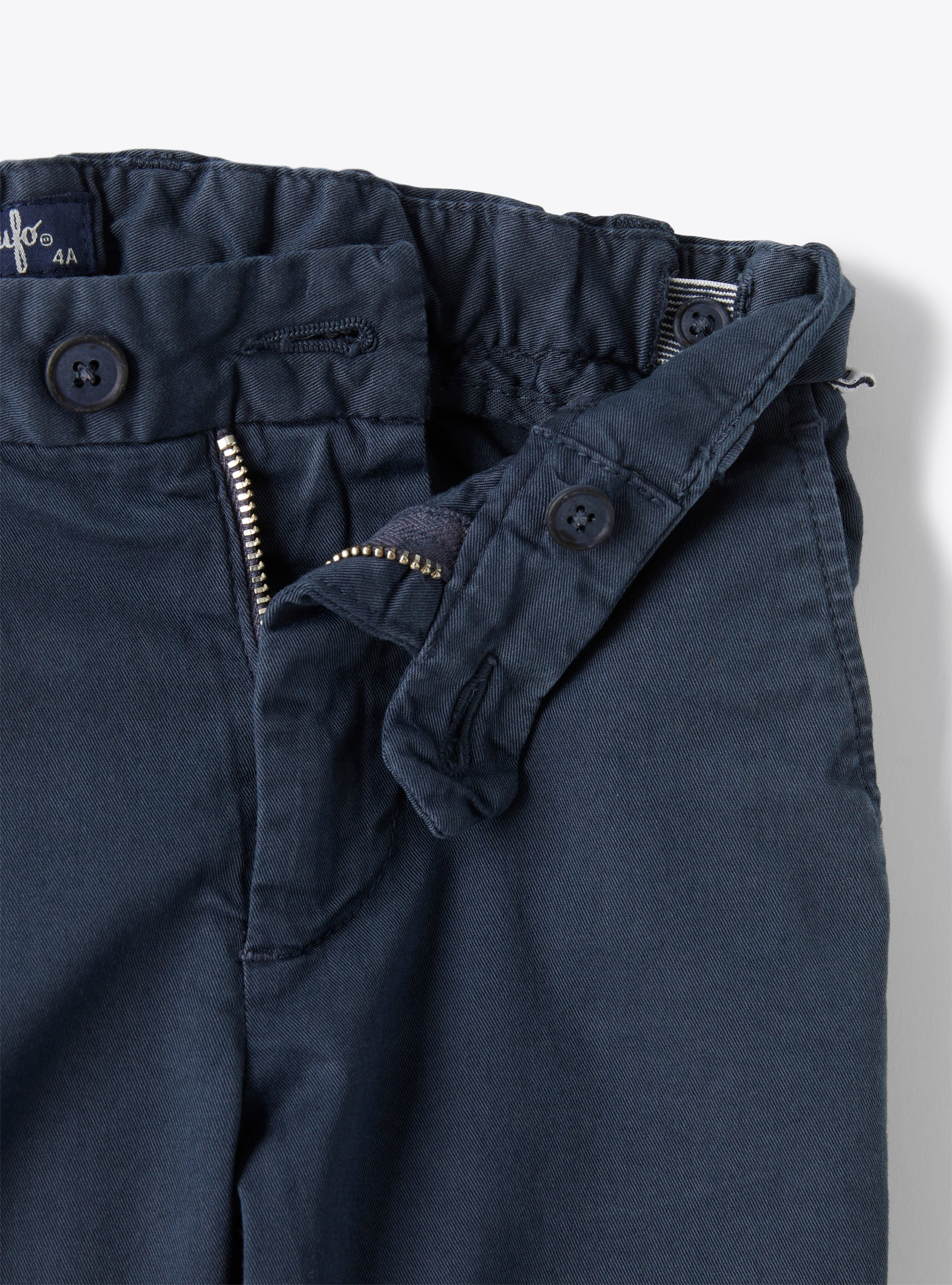Pantalone chino in gabardina blu - Blu | Il Gufo