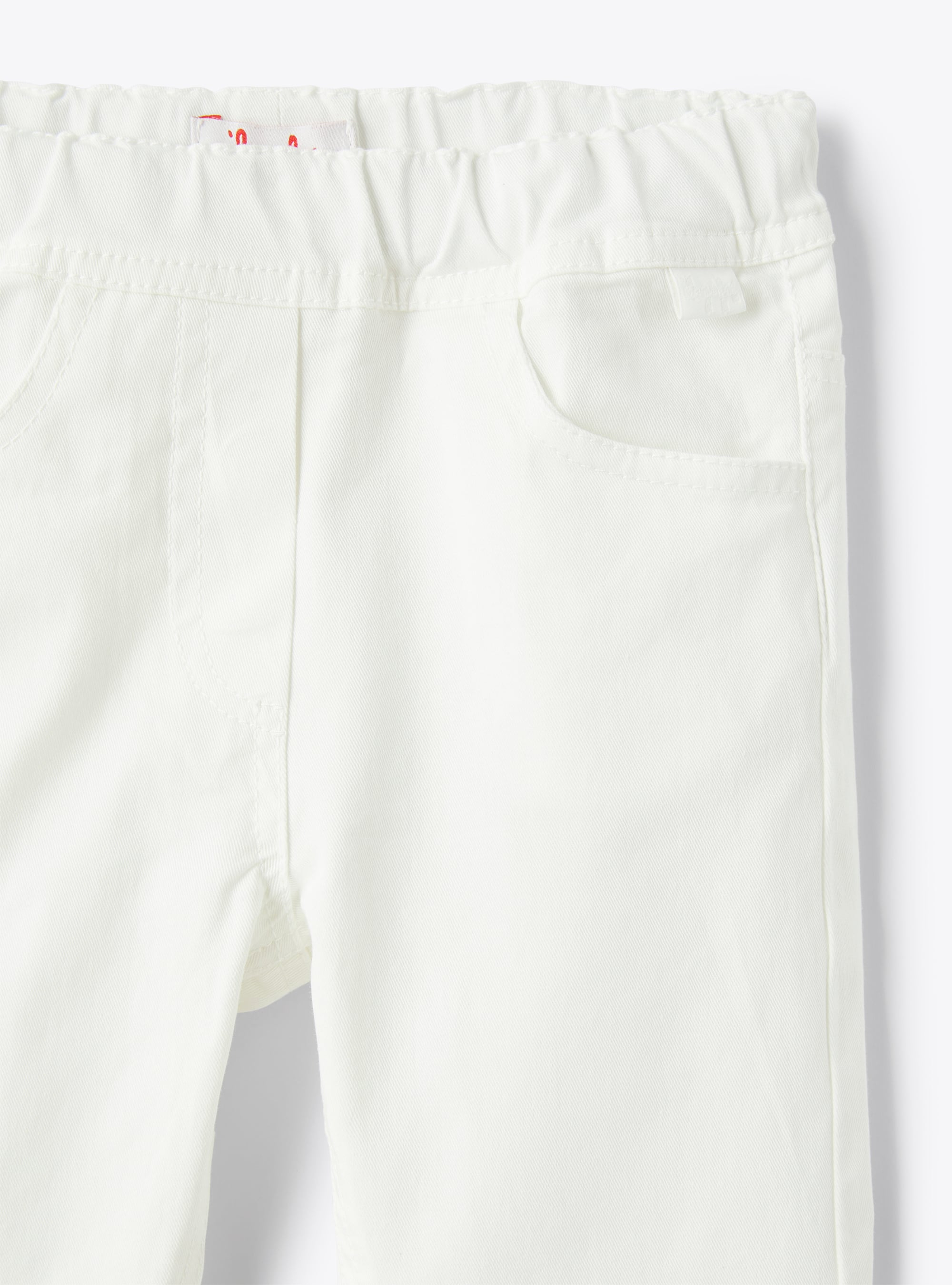 Pantaloni cropped in gabardina bianca - Bianco | Il Gufo