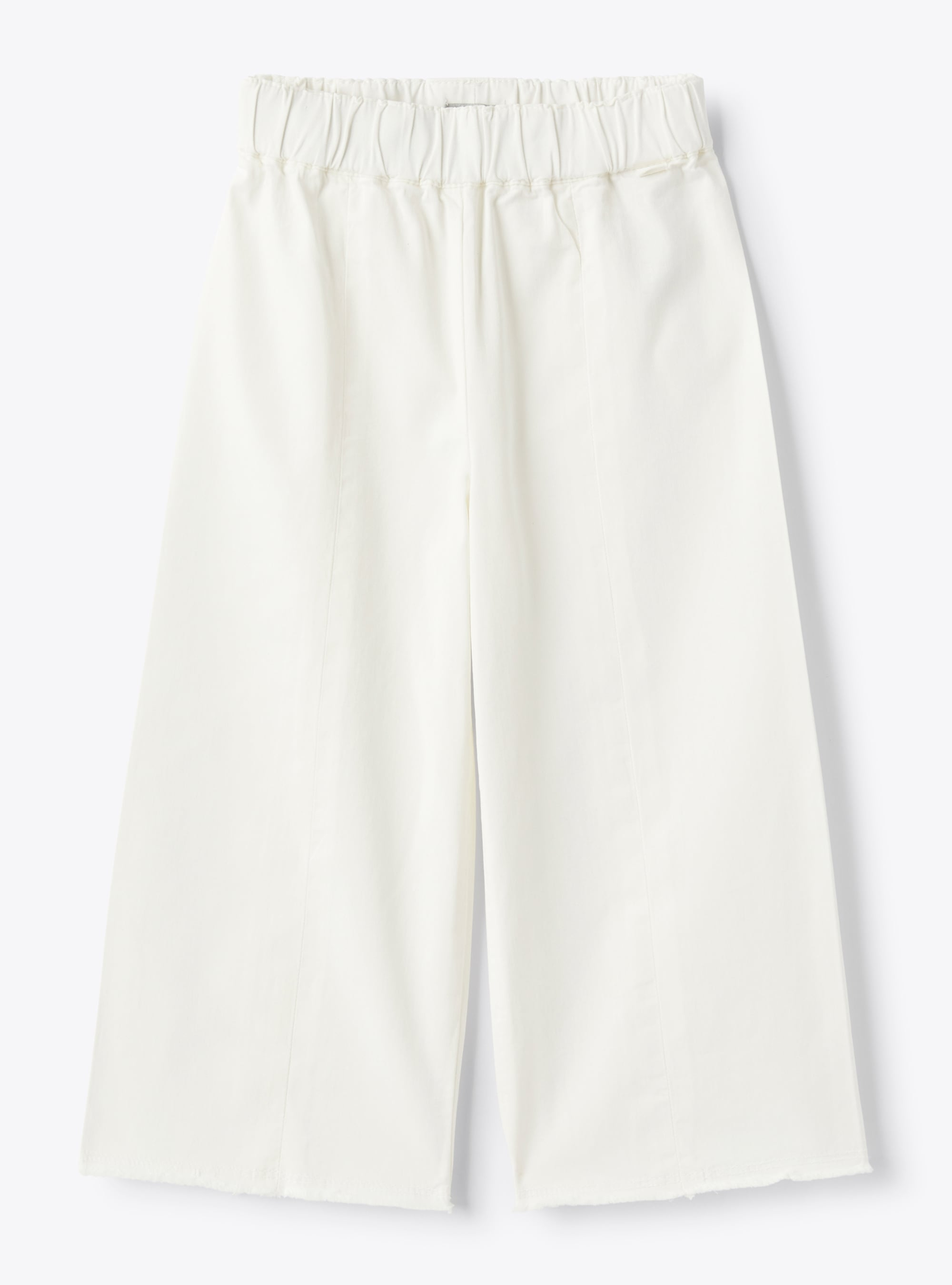 Pantalon capri en gabardine blanche - Blanc | Il Gufo