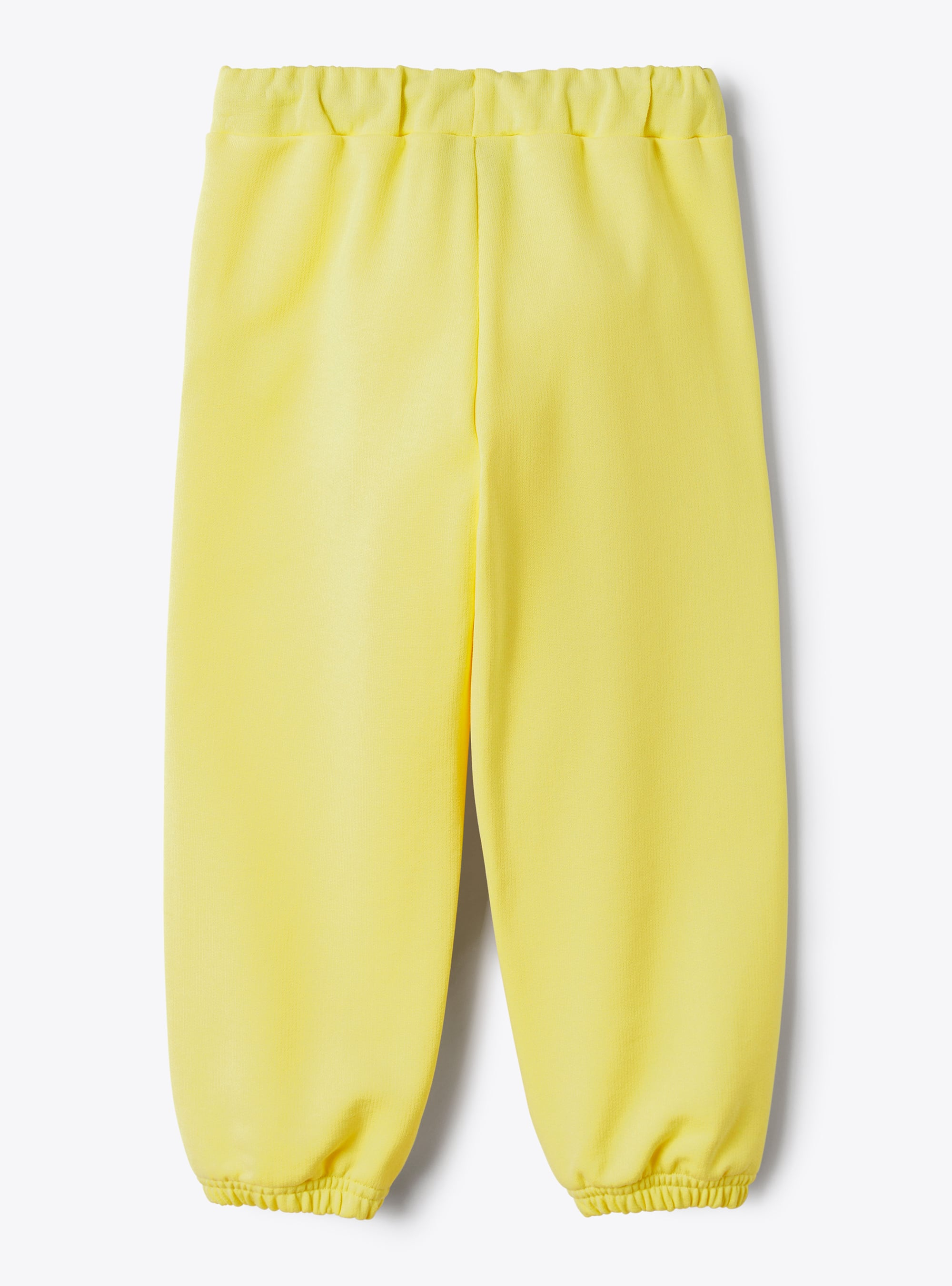 Jogging pants in yellow cotton fleece with a drawstring - Yellow | Il Gufo