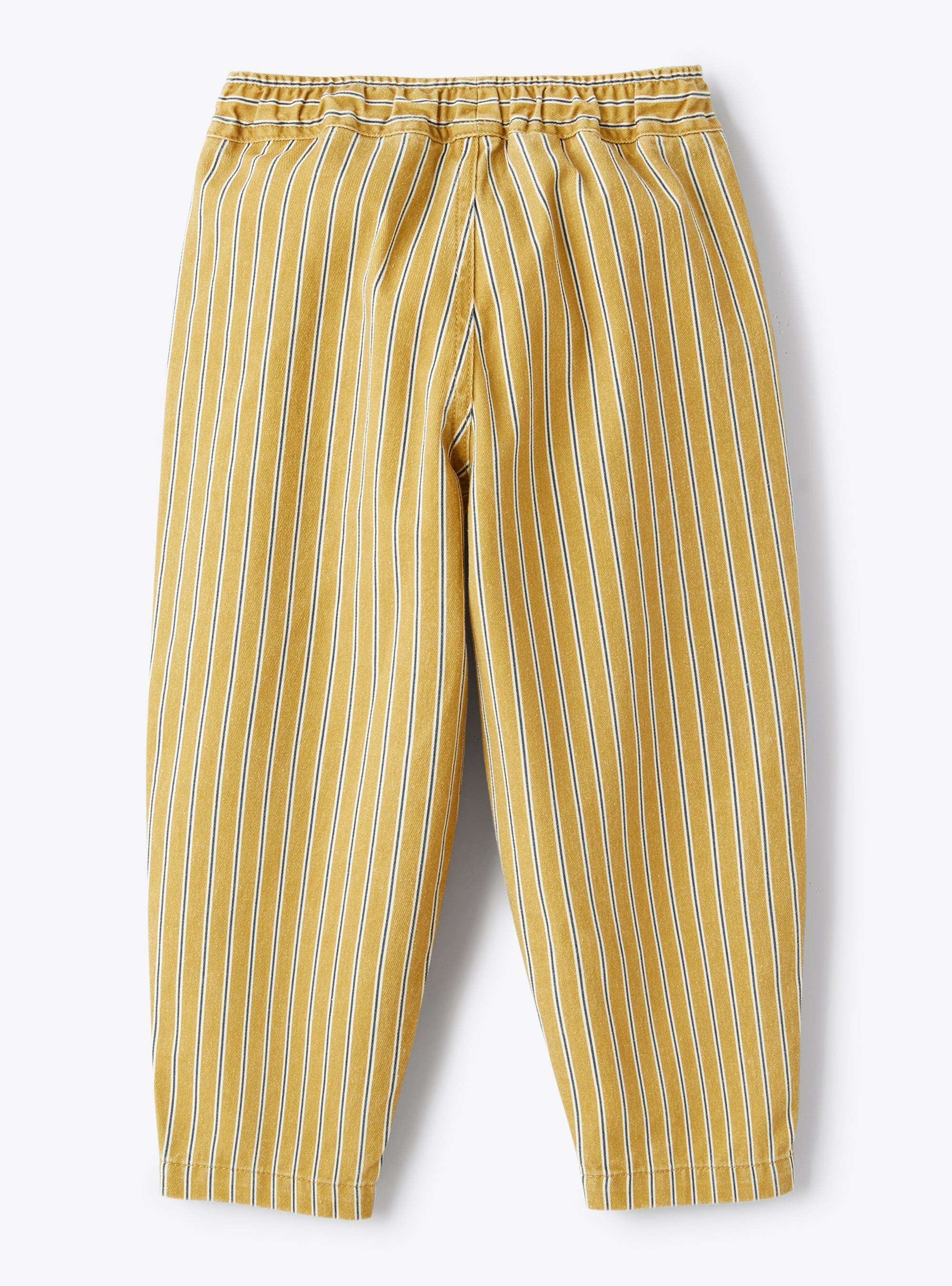 Pantalone lungo in canvas a righe - Marrone | Il Gufo