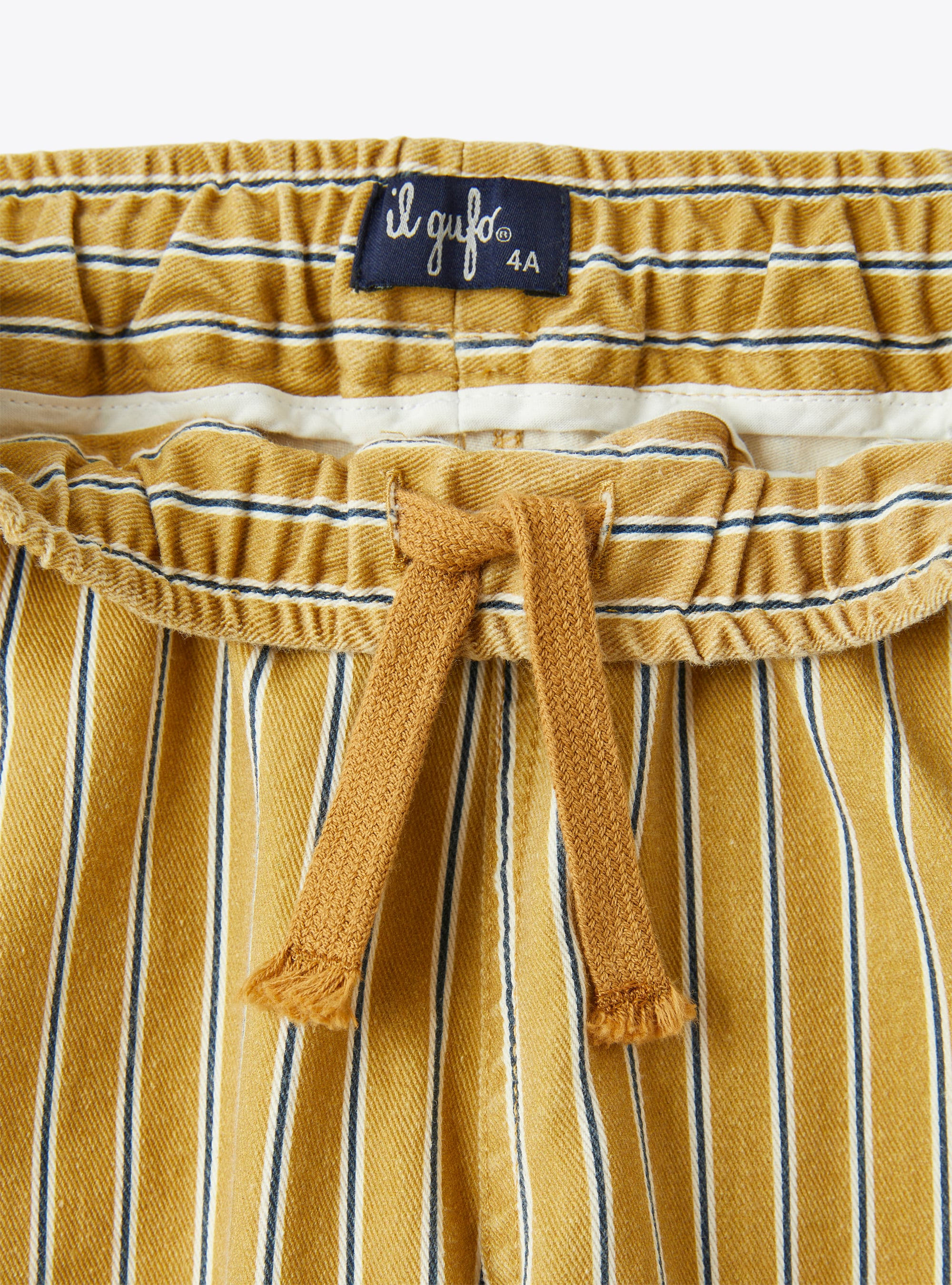 Pantalon en toile à rayures - Marrone | Il Gufo