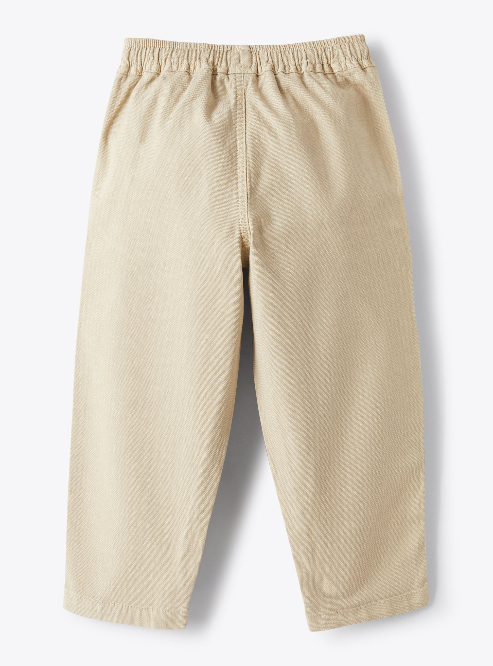 Pantalon avec cordon en toile beige - Marrone | Il Gufo