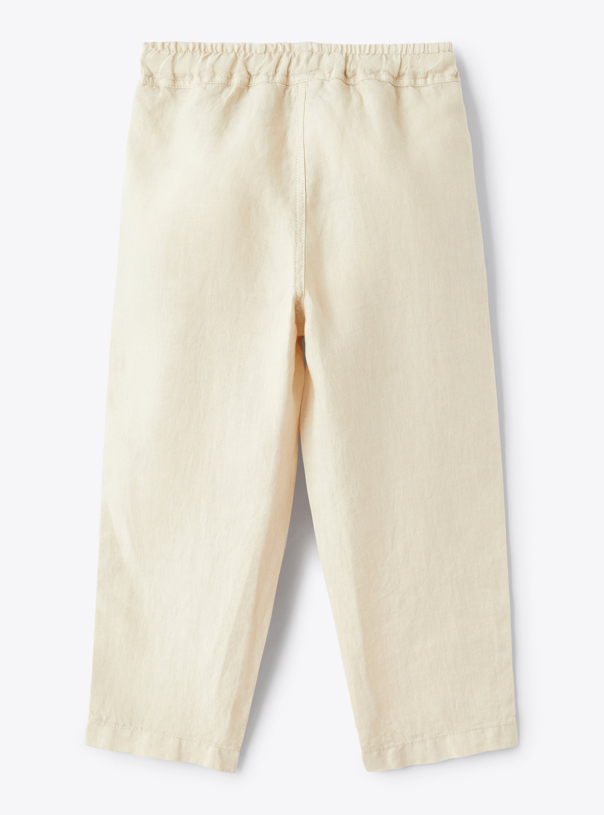 Бежевые льняные брюки с кулиской - Коричневый | Il Gufo