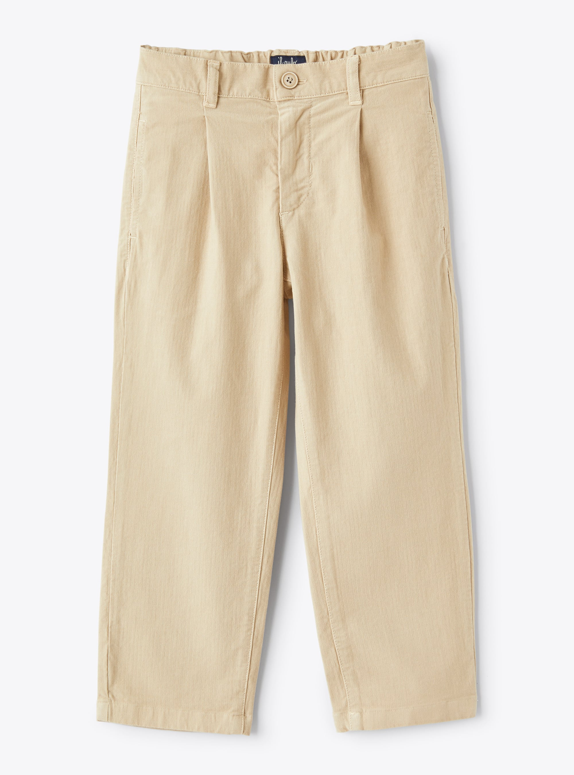 Pantalon en coton stretch à chevrons - Marrone | Il Gufo