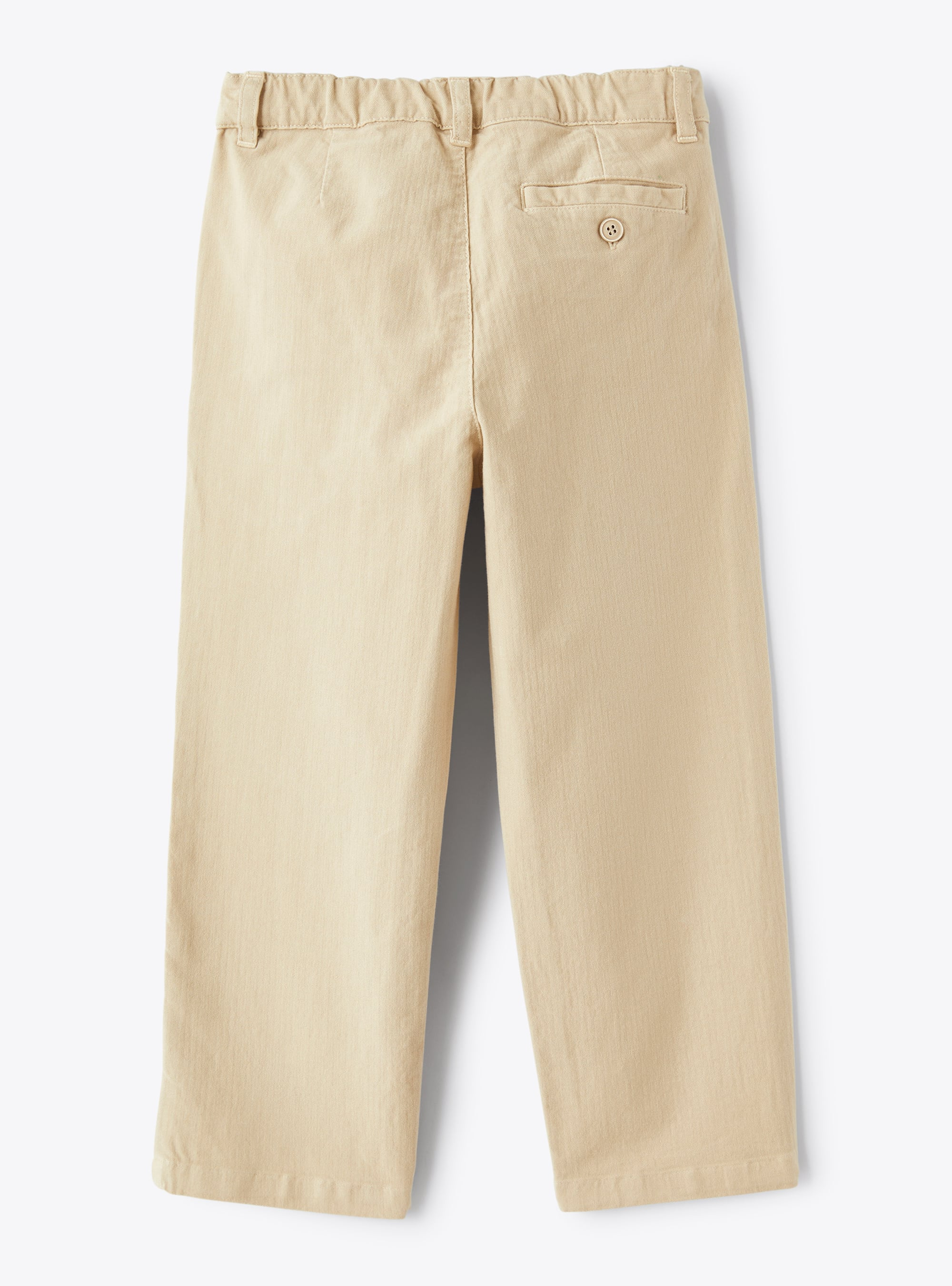 Pantalone lungo in cotone stretch spigato - Marrone | Il Gufo