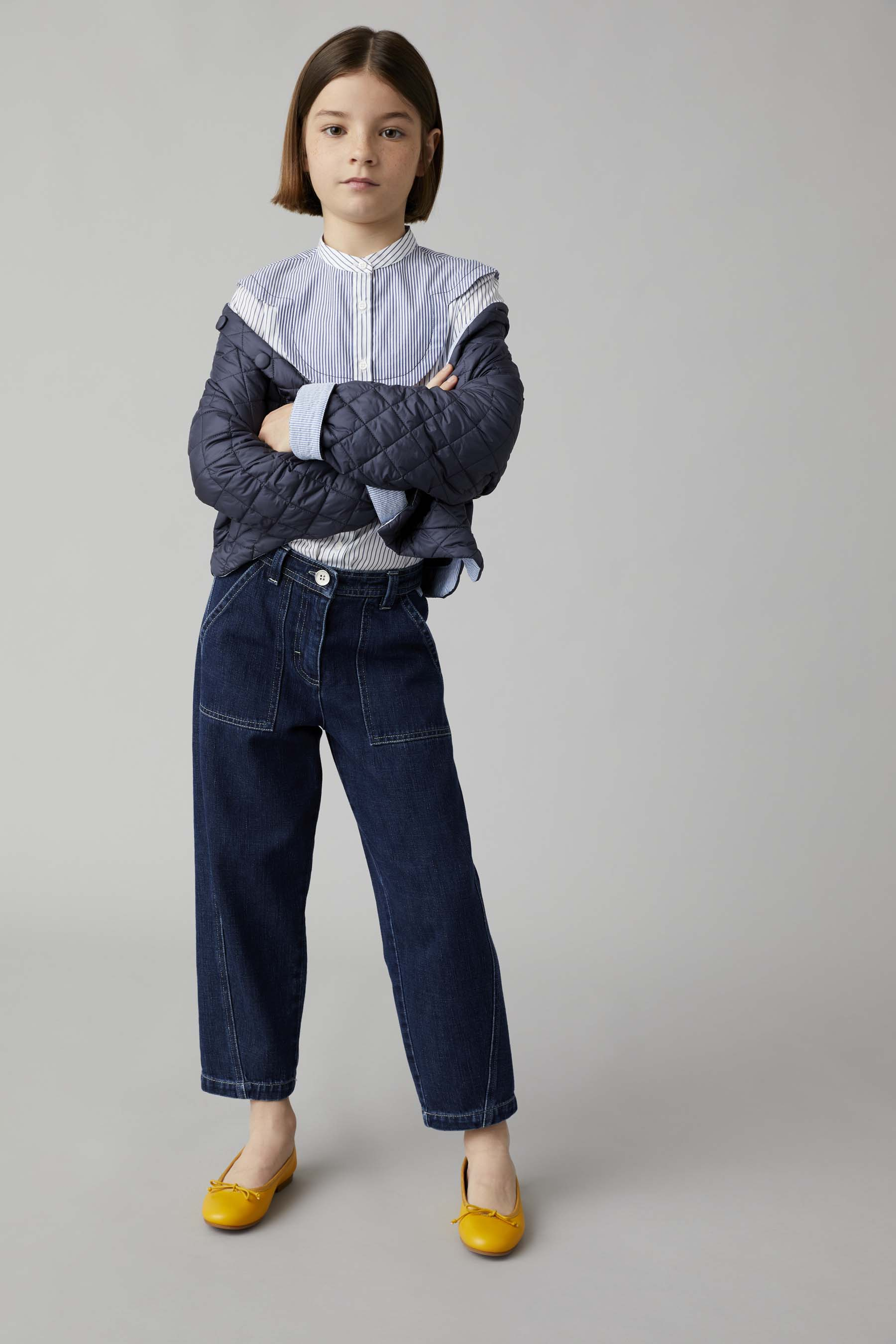 Синие брюки из денима для девочки-подростка - СИНИЙ | Il Gufo
