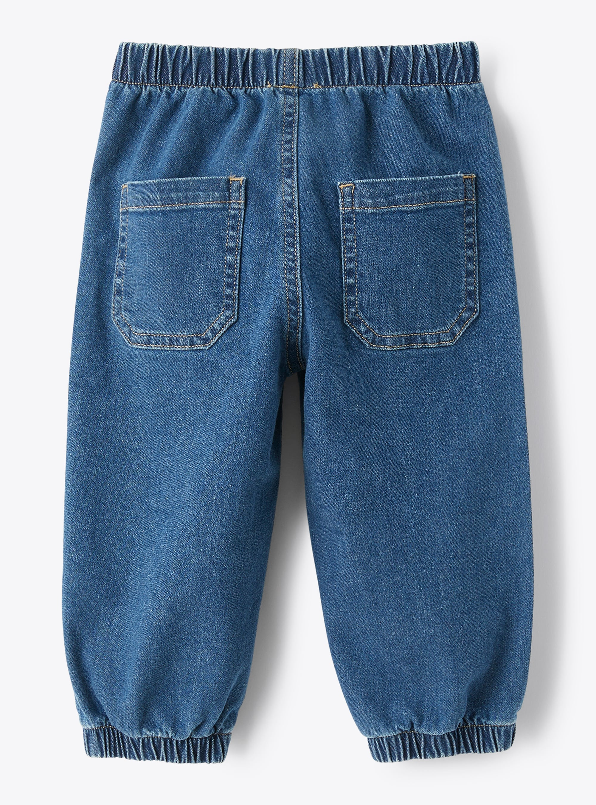 Trousers for baby boys in stretch denim  - Blue | Il Gufo