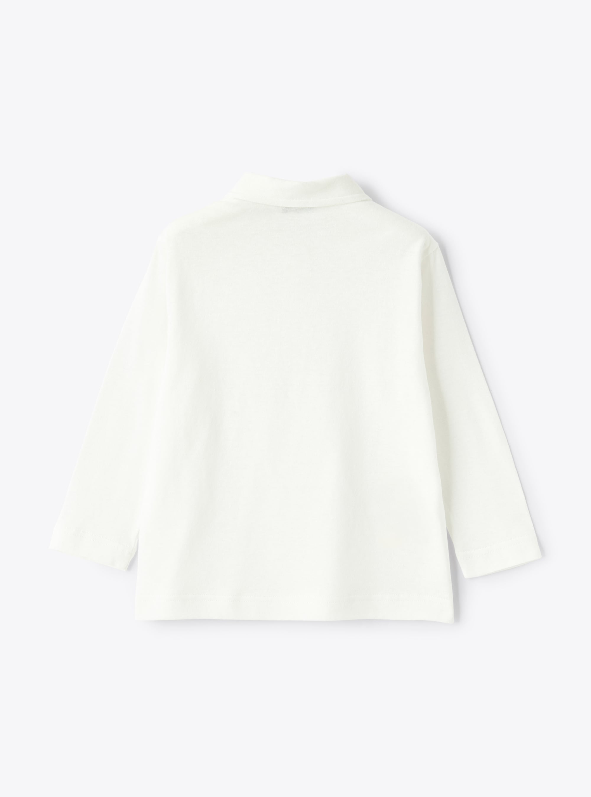 Polo in jersey di cotone e lino - Bianco | Il Gufo