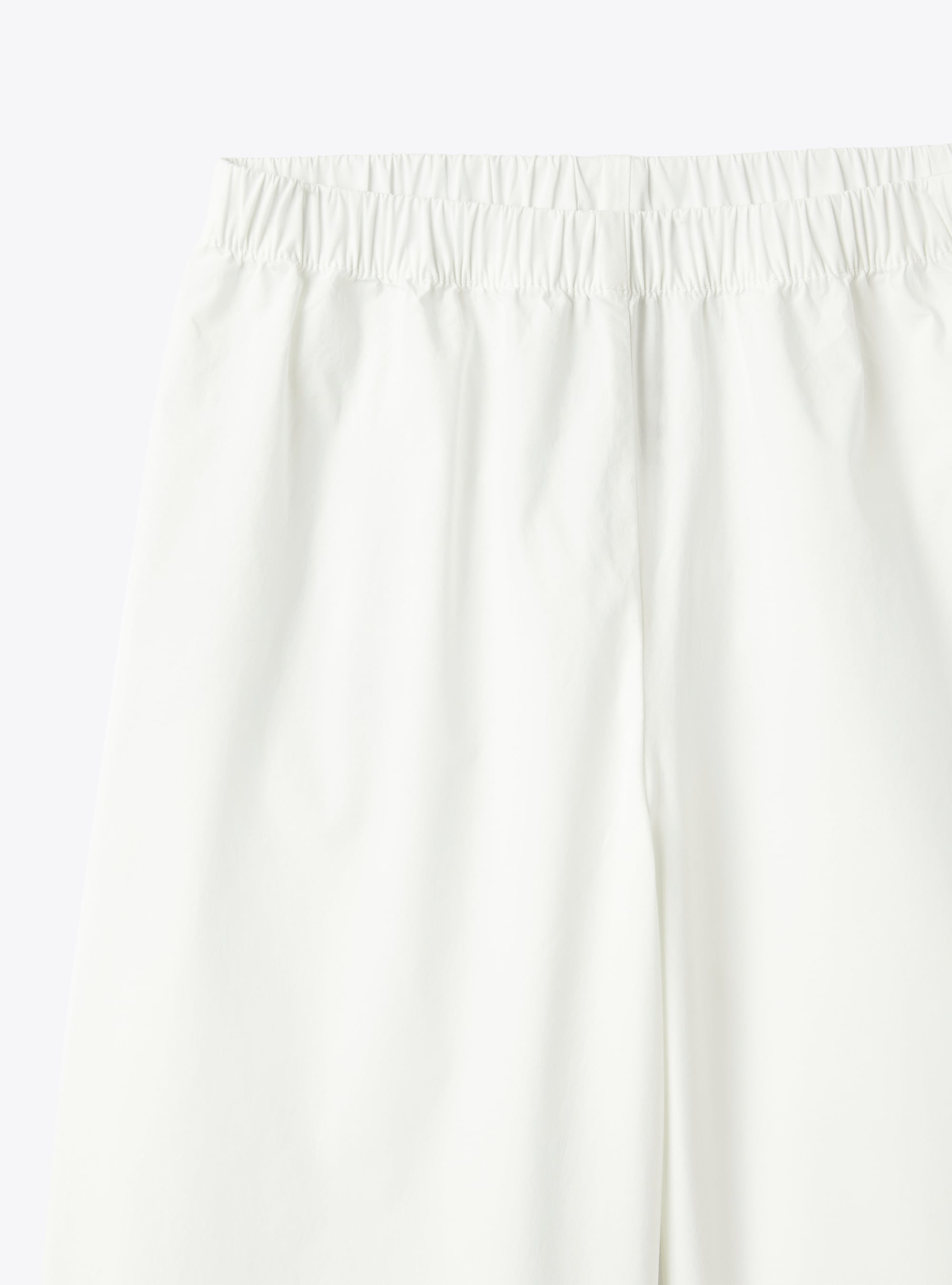 Pantalon capri en popeline stretch blanc - Blanc | Il Gufo