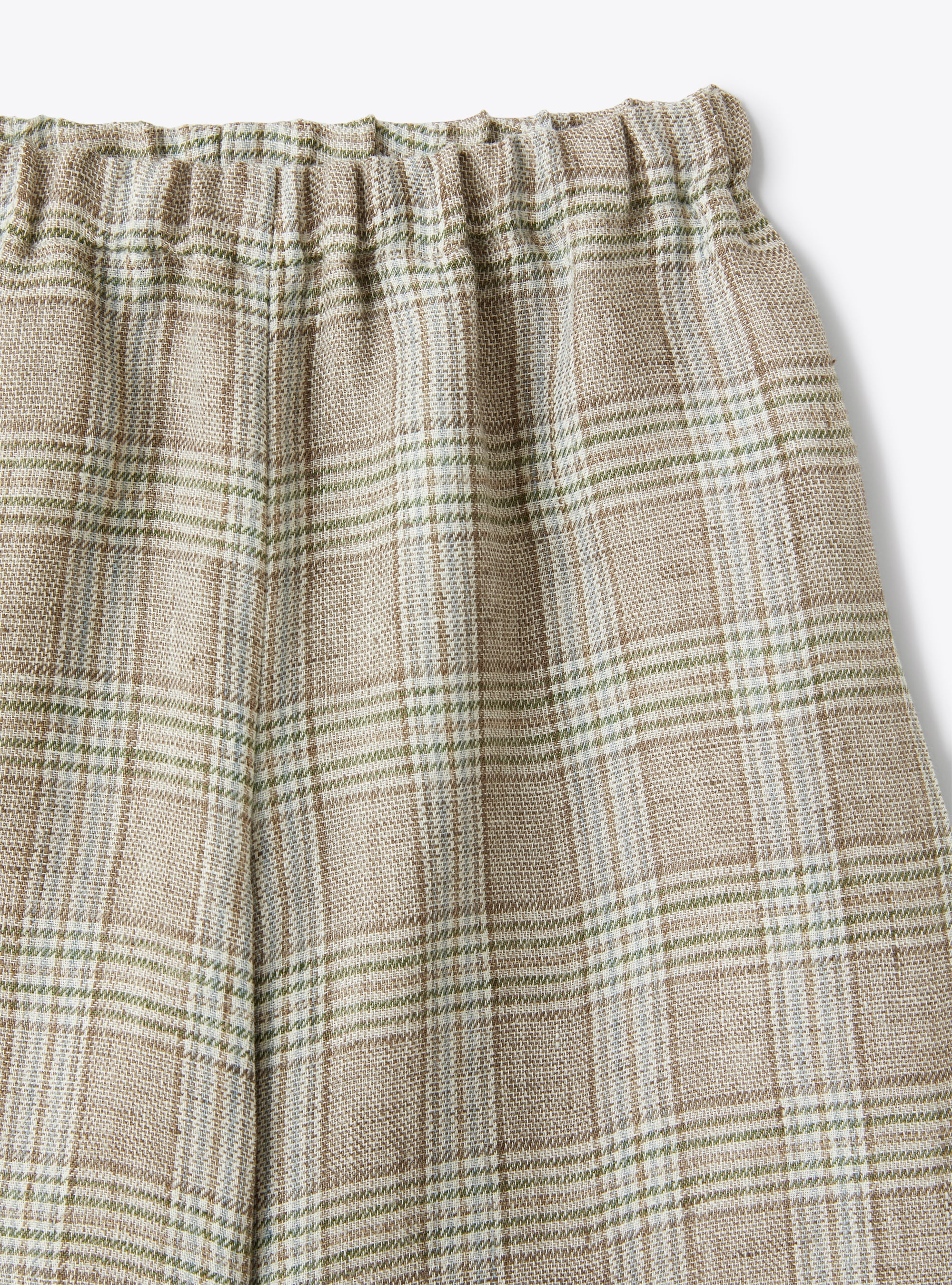 Capri pants in a Glen-check pattern - Brown | Il Gufo