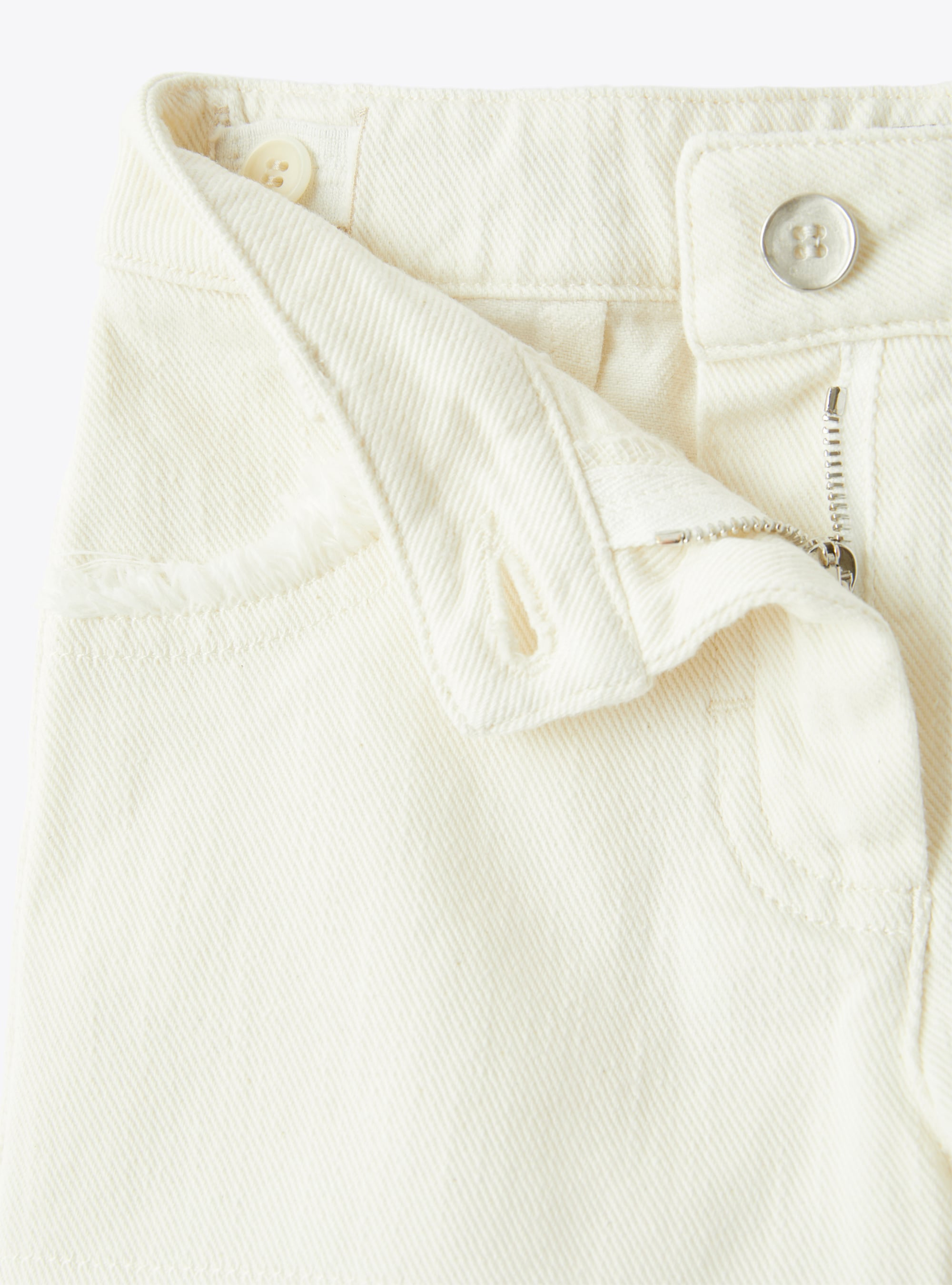 Shorts aus weißem Denim - Weiss | Il Gufo