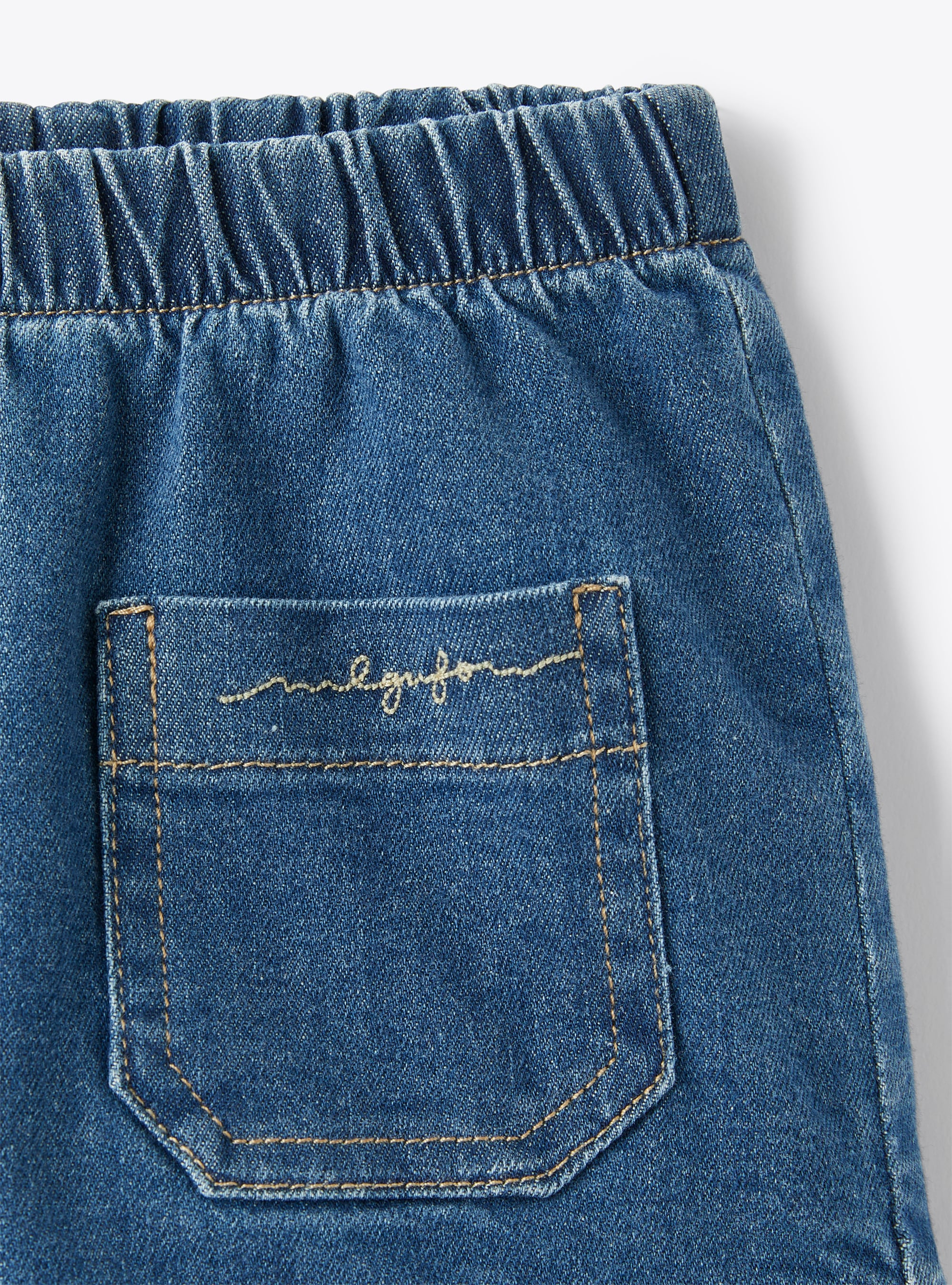 Shorts in stretch denim - Blue | Il Gufo