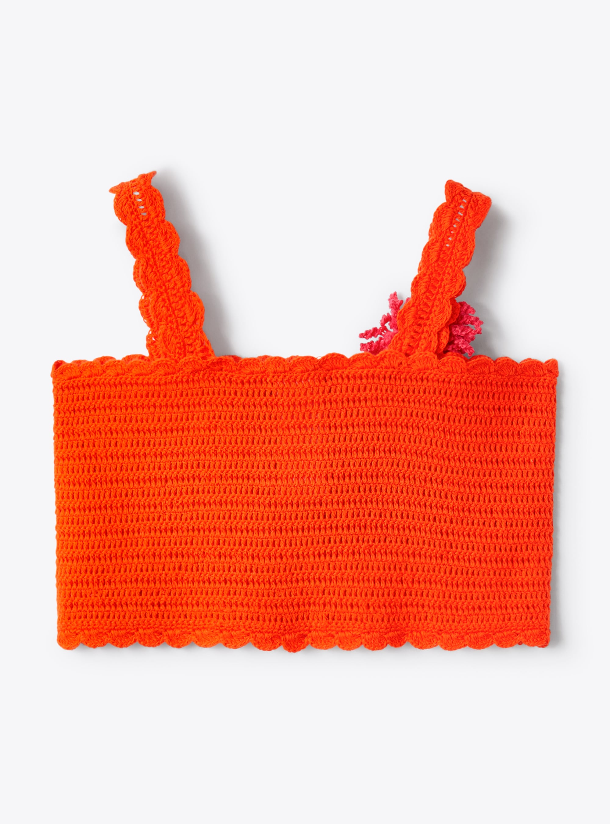 Crocheted top in orange organic cotton - Orange | Il Gufo