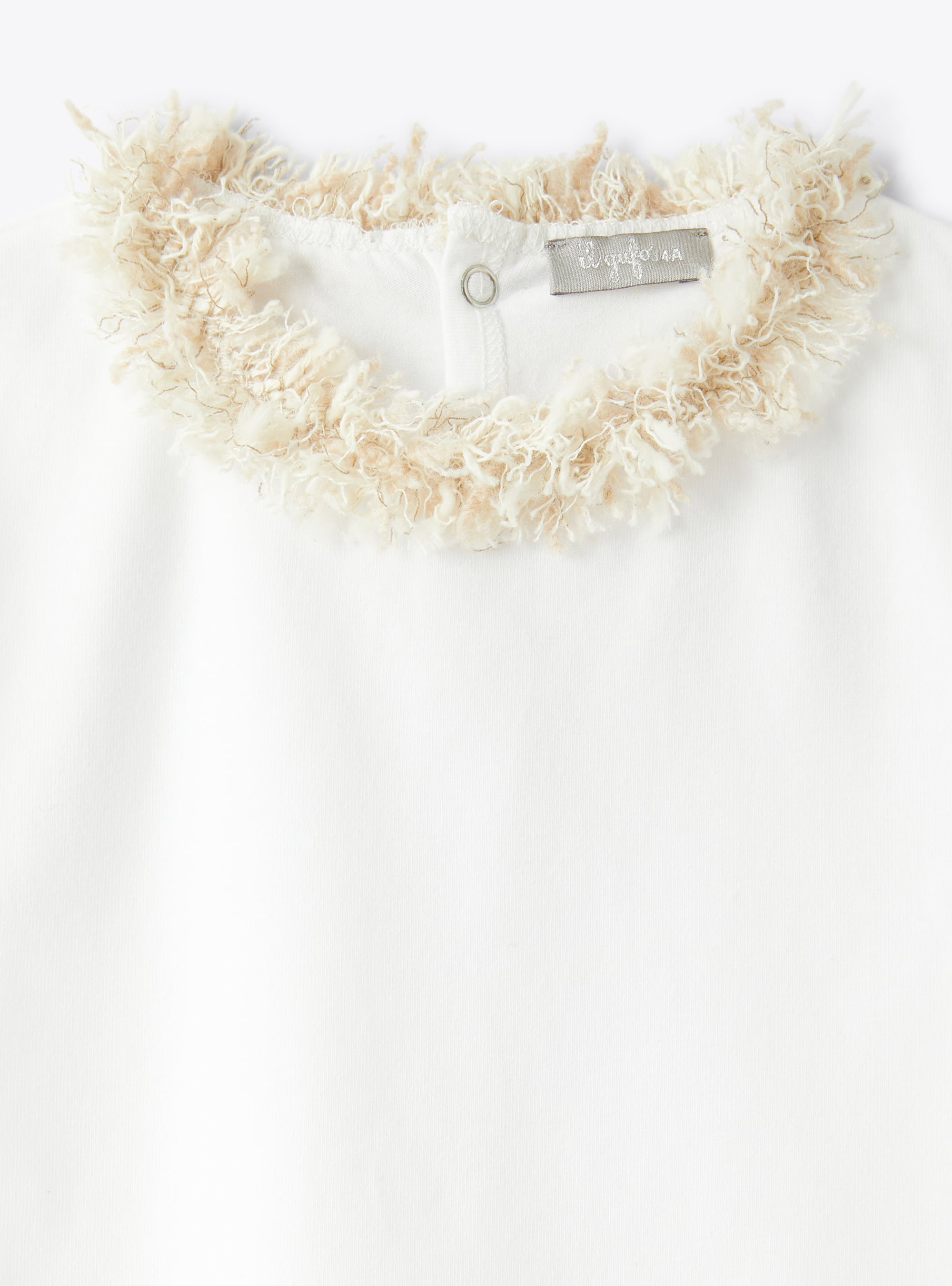 T-shirt with frayed detailing - White | Il Gufo