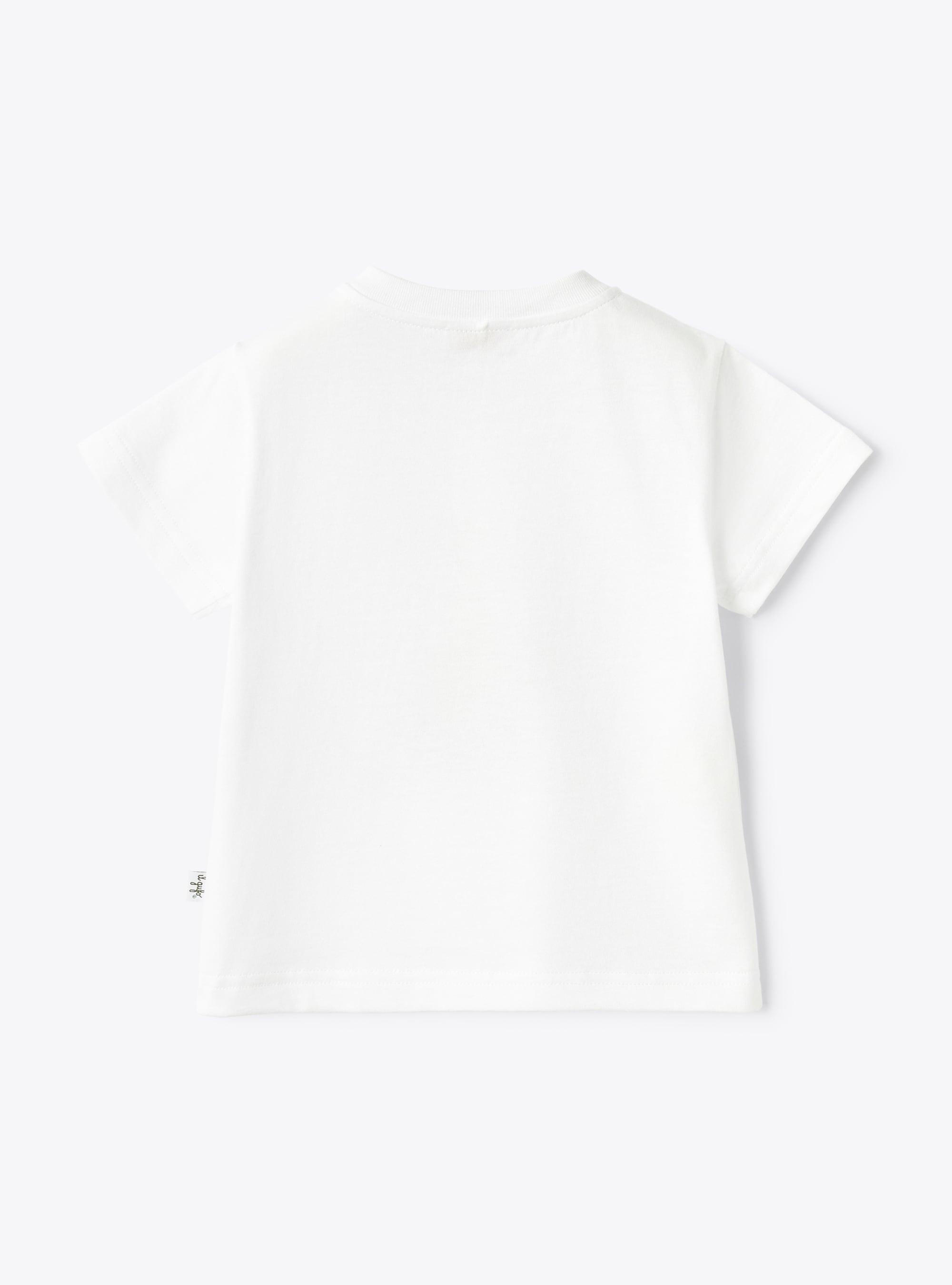 T-shirt neonato con stampa giraffa - Bianco | Il Gufo