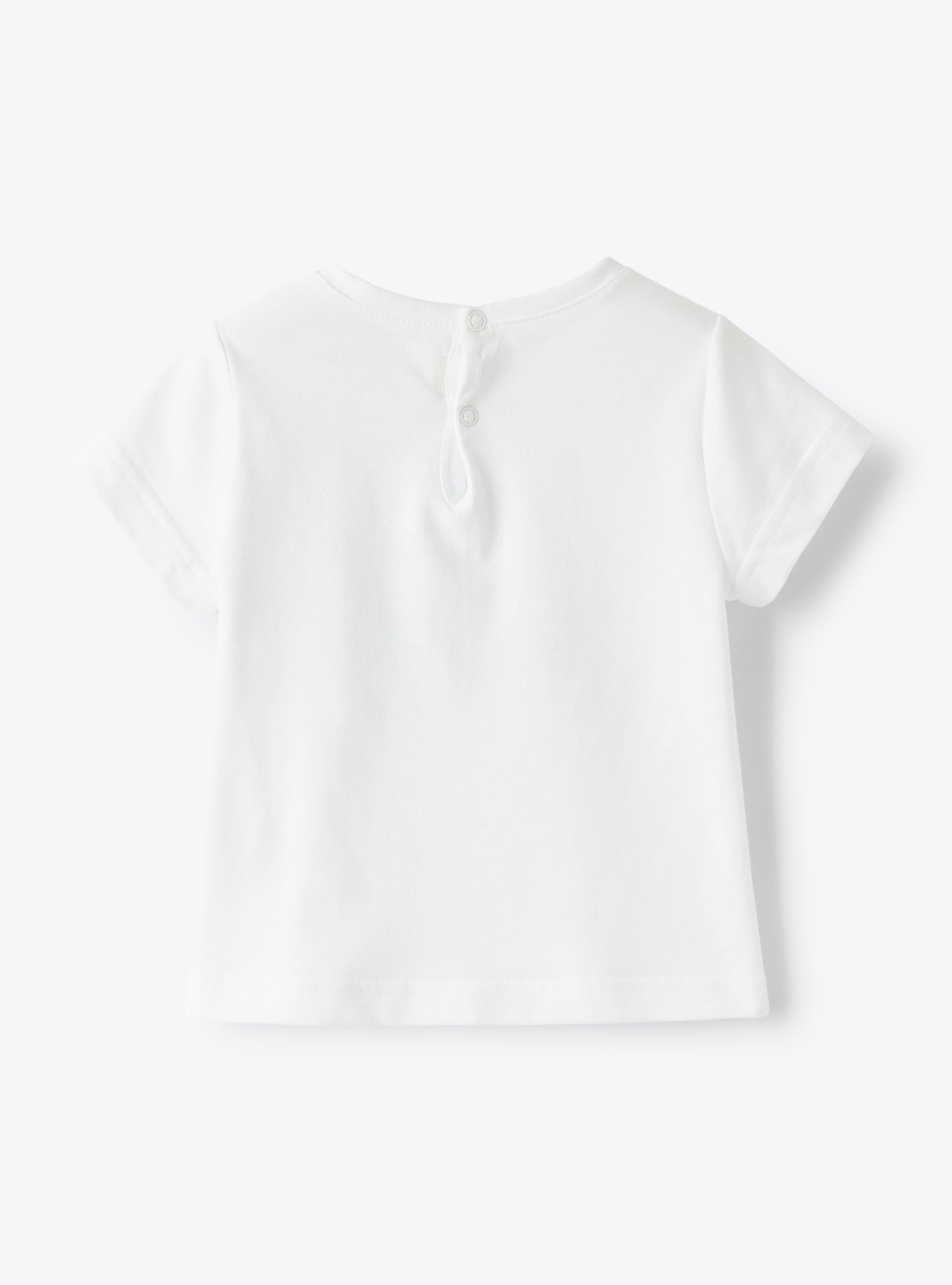 T-shirt pour bébé fille avec imprimé escargot - Bleu clair | Il Gufo