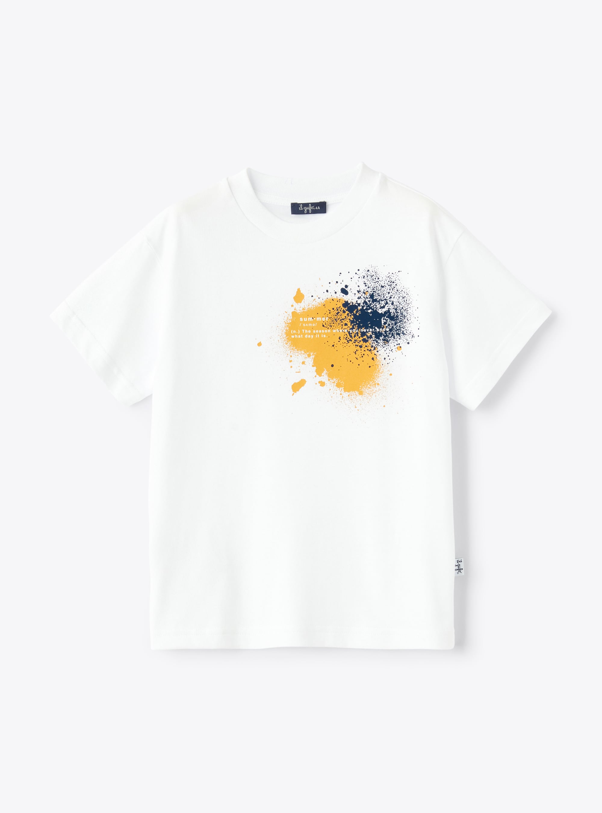 T-shirt for boys with a spray print pattern - T-shirts - Il Gufo