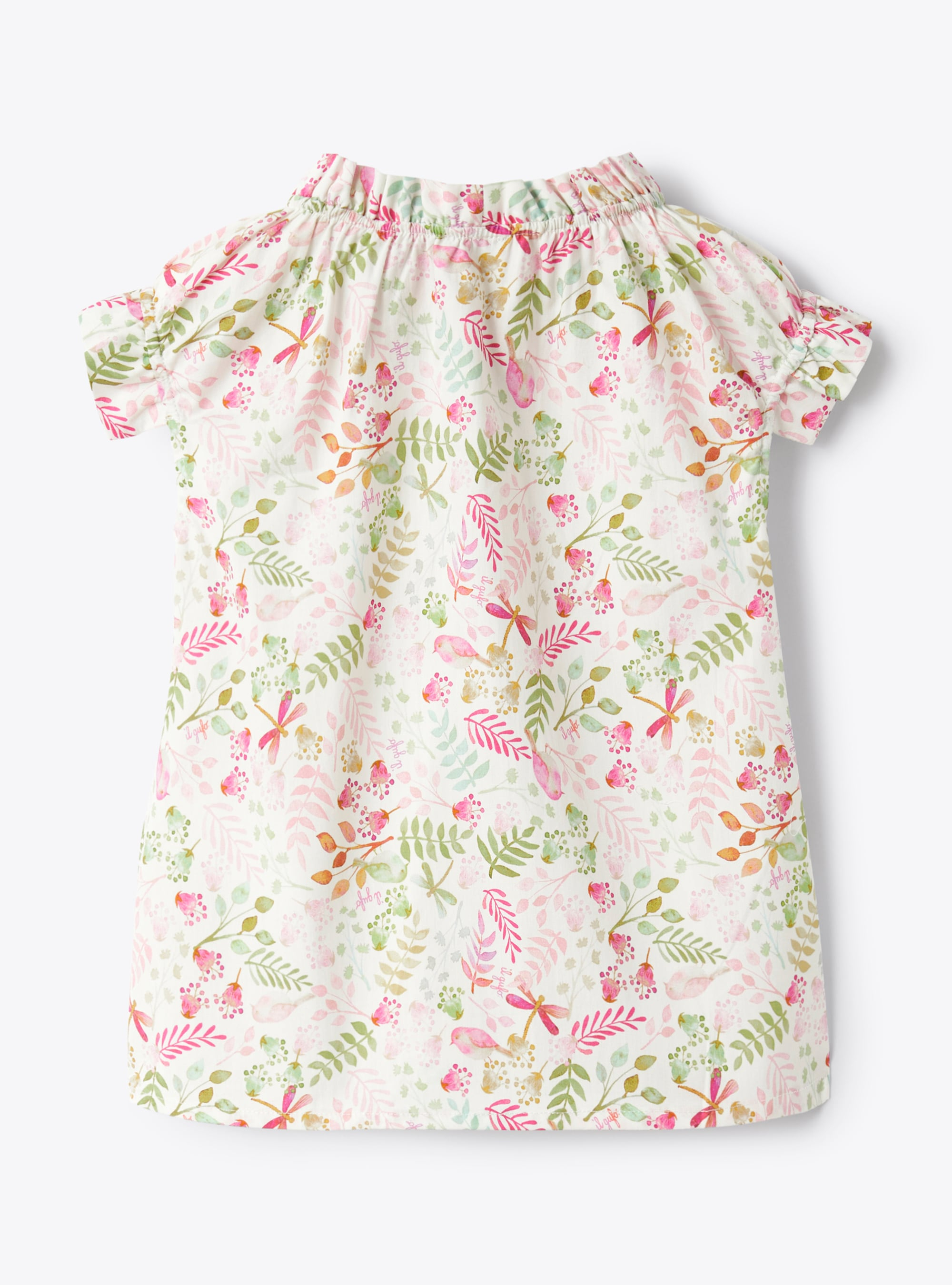 Top in an exclusive floral-print pattern - Pink | Il Gufo