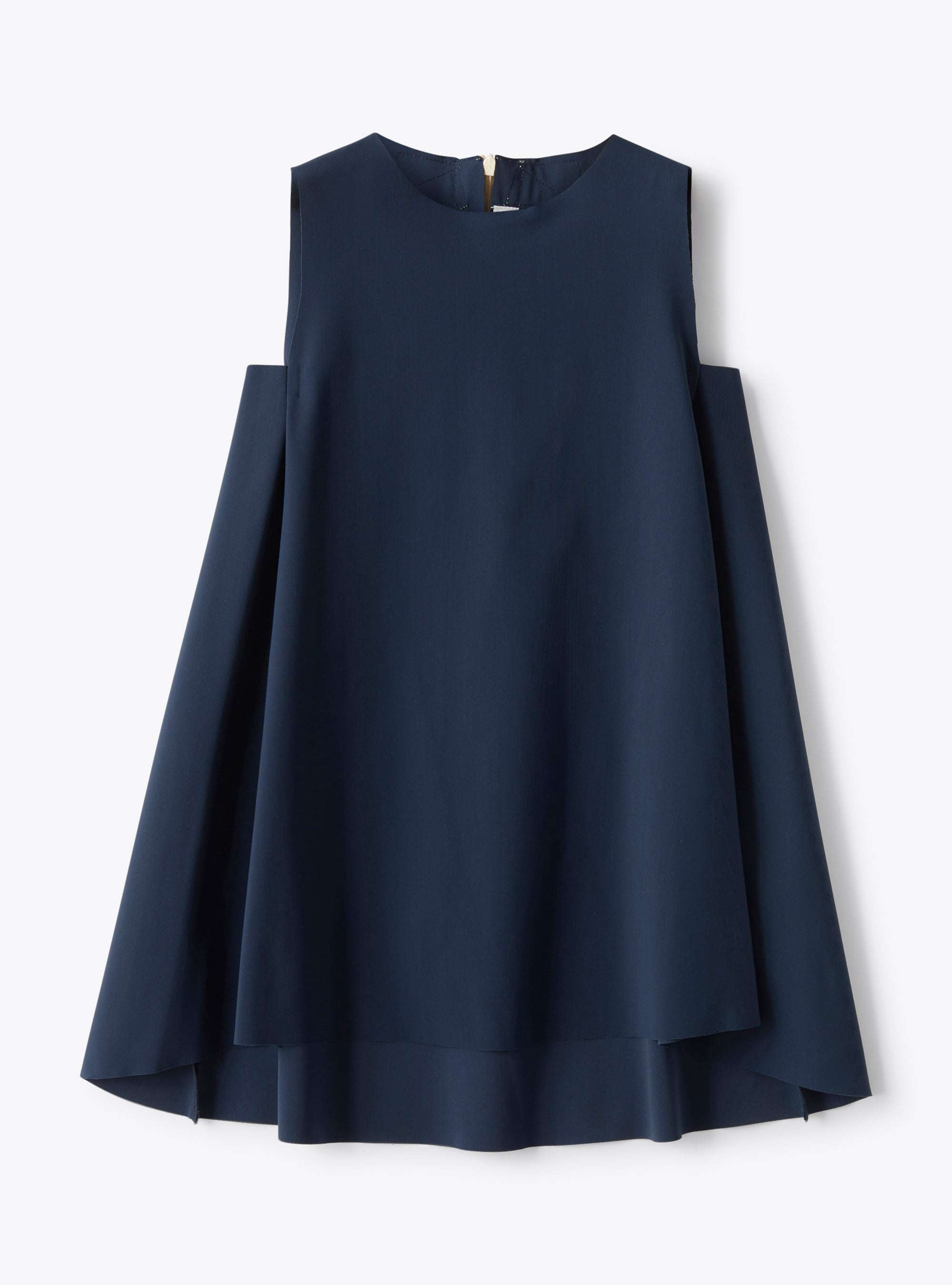 Синее платье из ткани Sensitive® Fabrics с бежевым бантом - Платья - Il Gufo