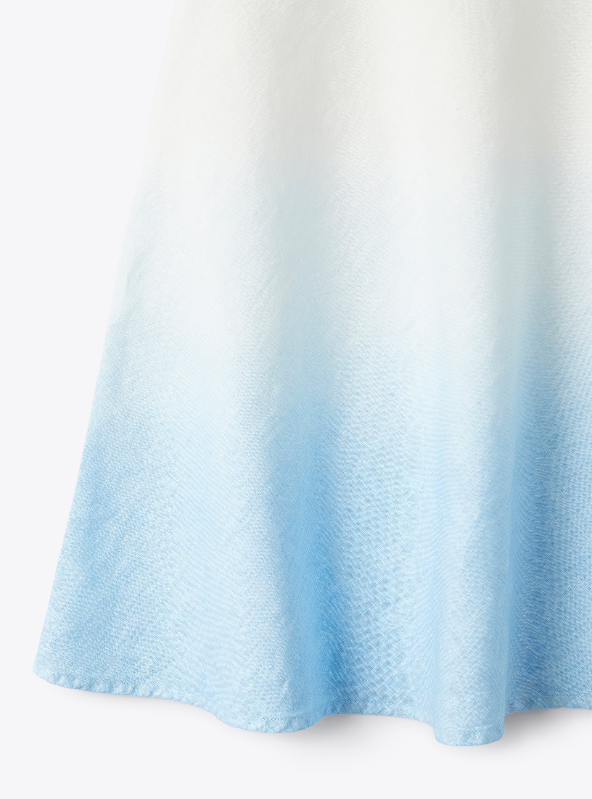 Linen dress with juniper-blue gradient colour - Brown | Il Gufo