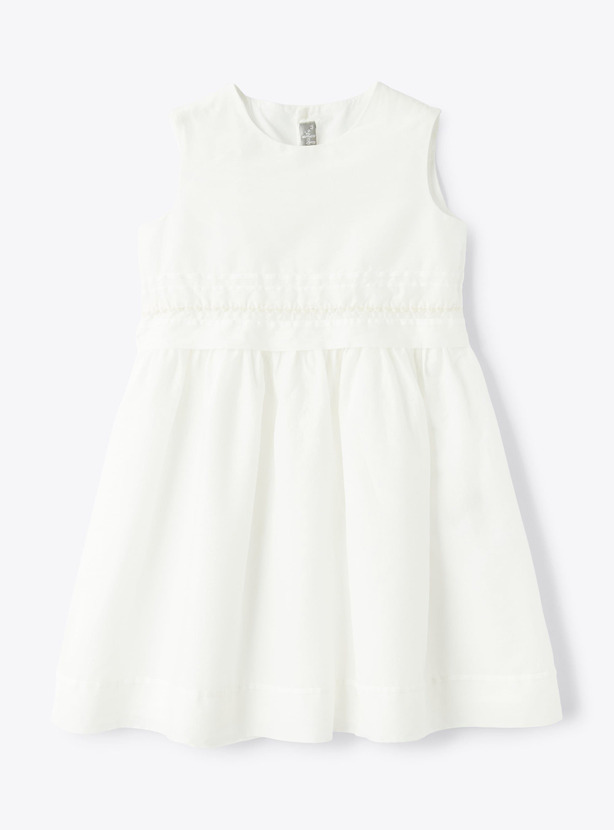 Kleid aus weißem Baumwoll-Voile - Kleider - Il Gufo