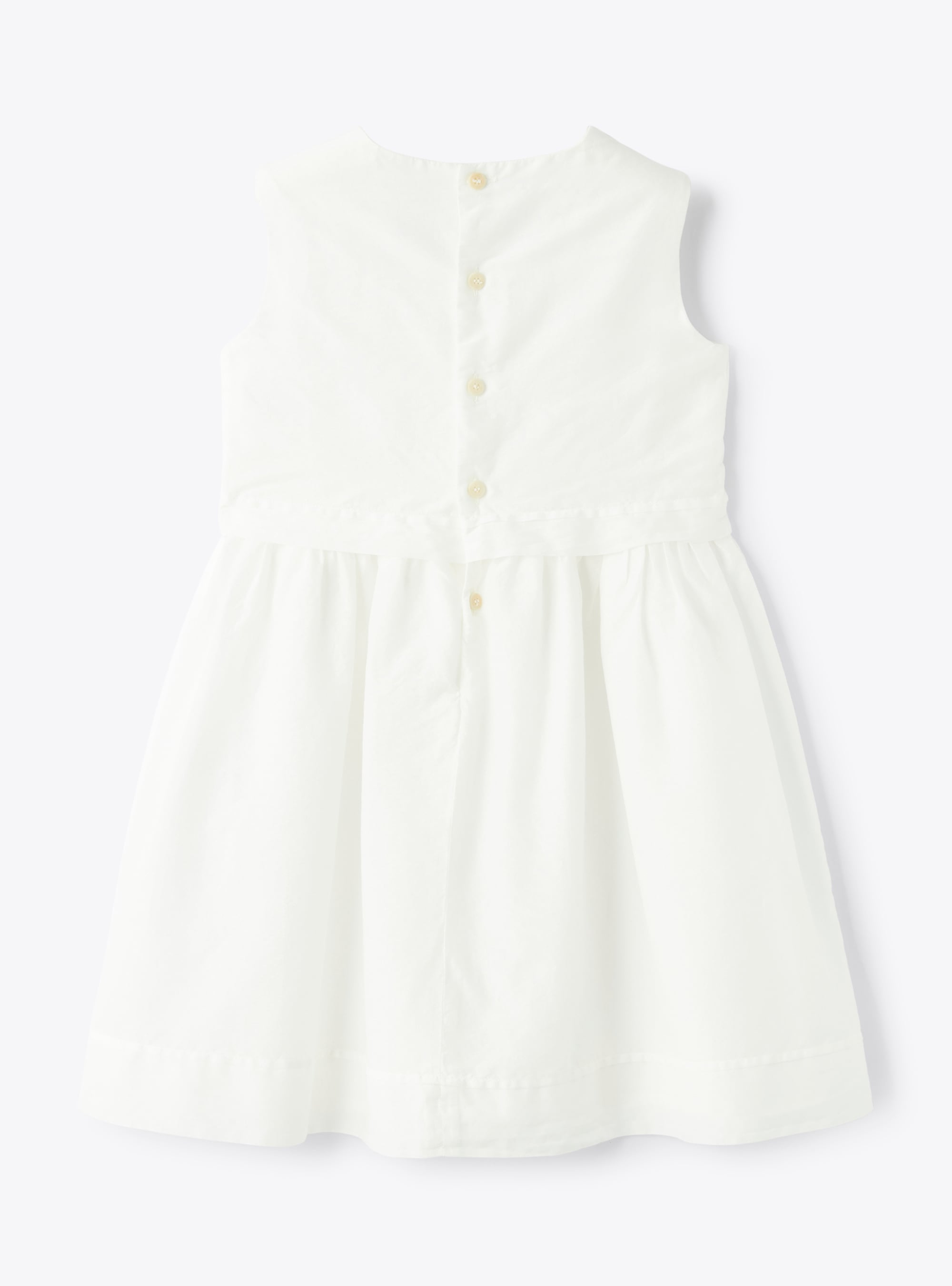 Dress in white cotton voile - White | Il Gufo