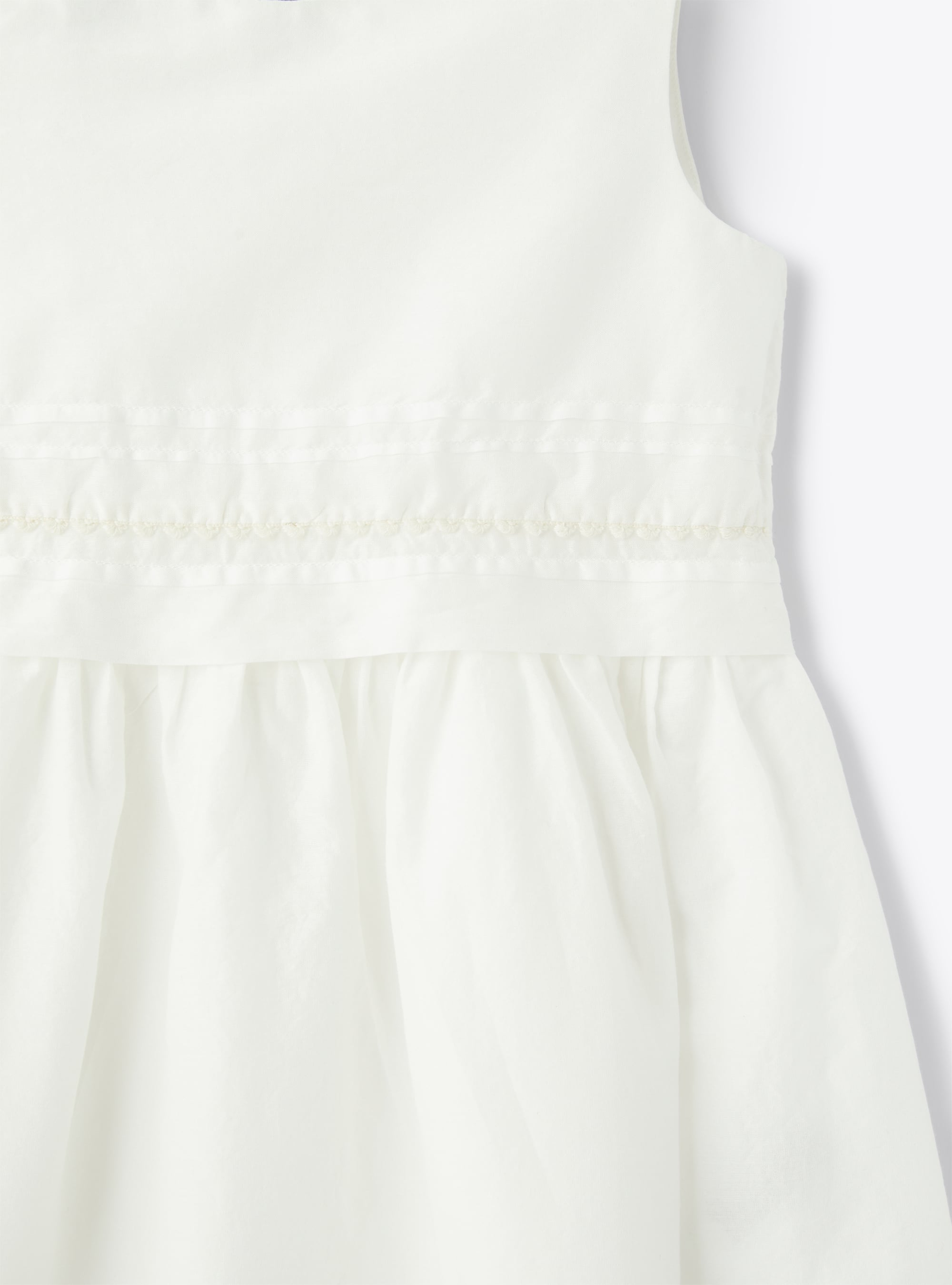 Kleid aus weißem Baumwoll-Voile - Weiss | Il Gufo