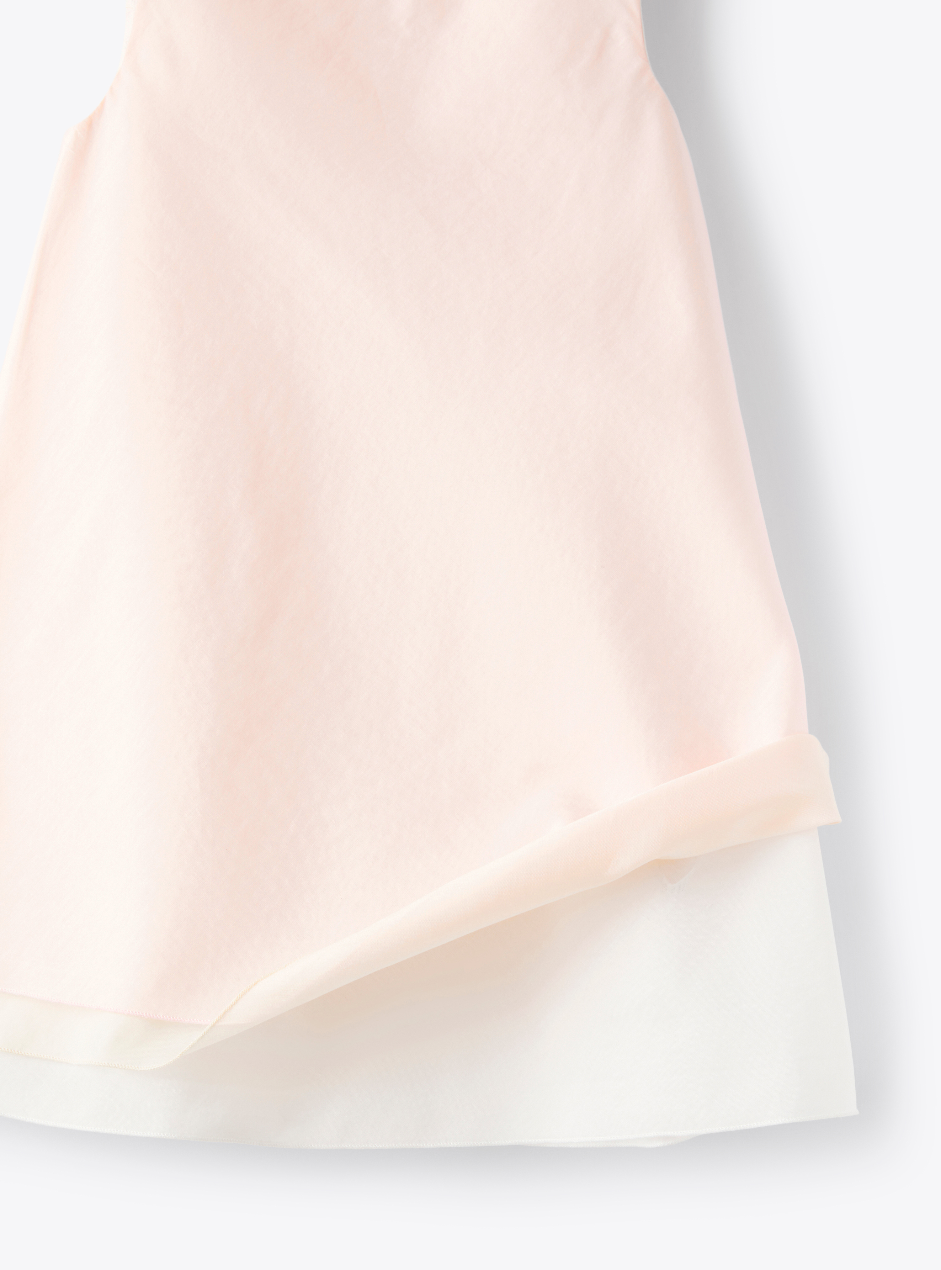 Трехслойное платье жемчужно-розового цвета из хлопковой вуали - Роза | Il Gufo
