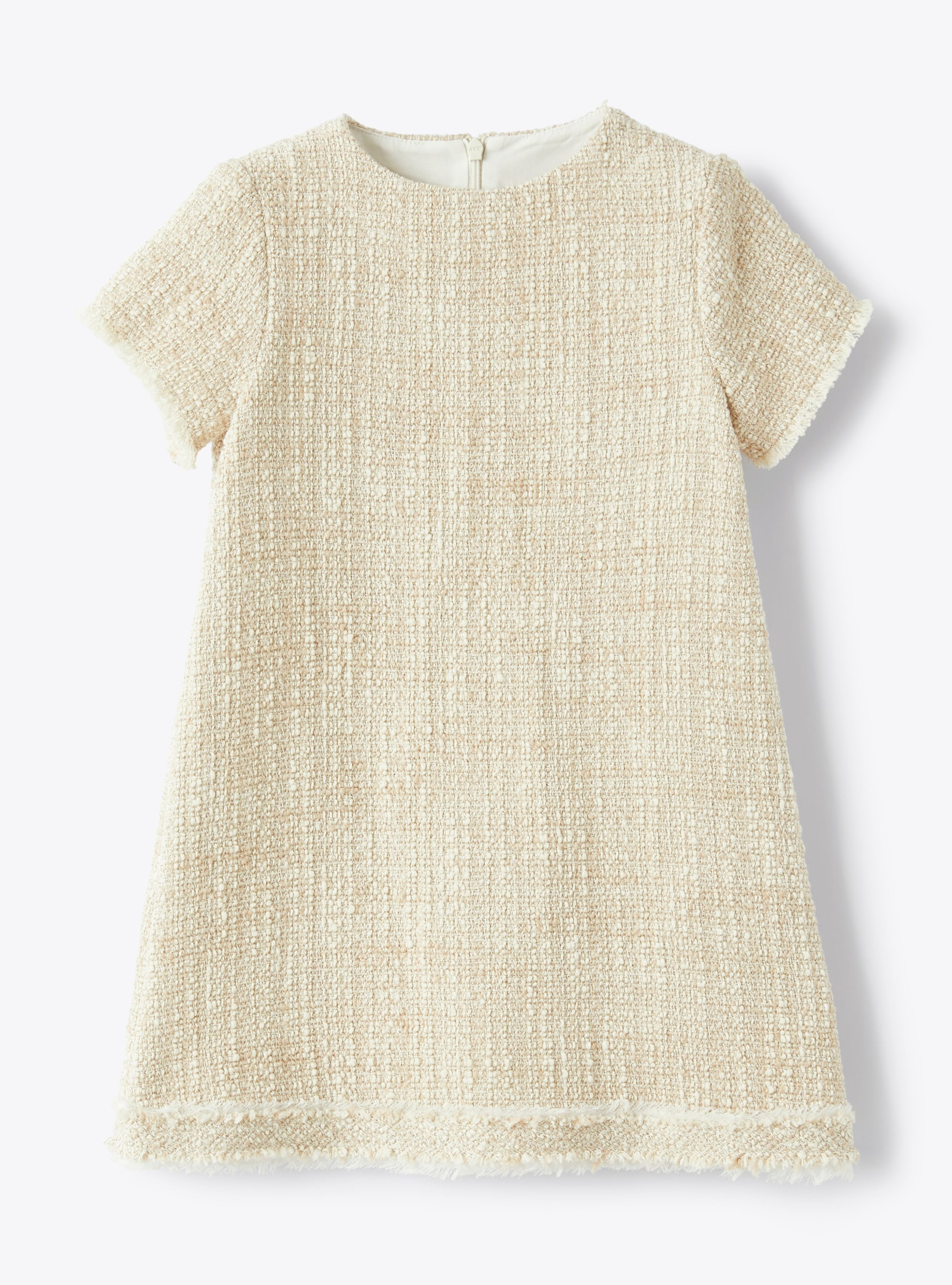 Kleid aus grobem Baumwoll-Tweed-Mischgewebe - Braun | Il Gufo