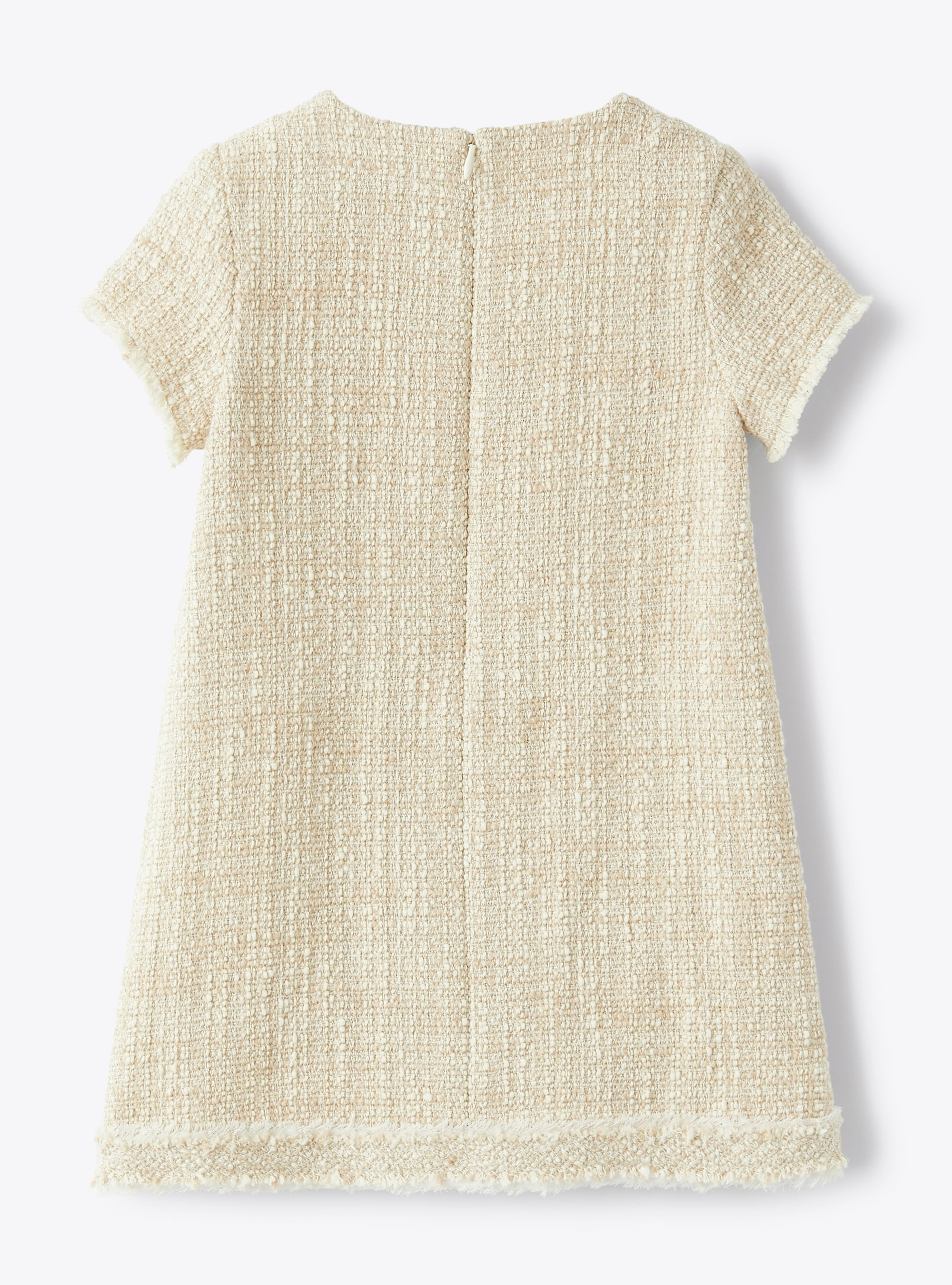 Kleid aus grobem Baumwoll-Tweed-Mischgewebe - Braun | Il Gufo
