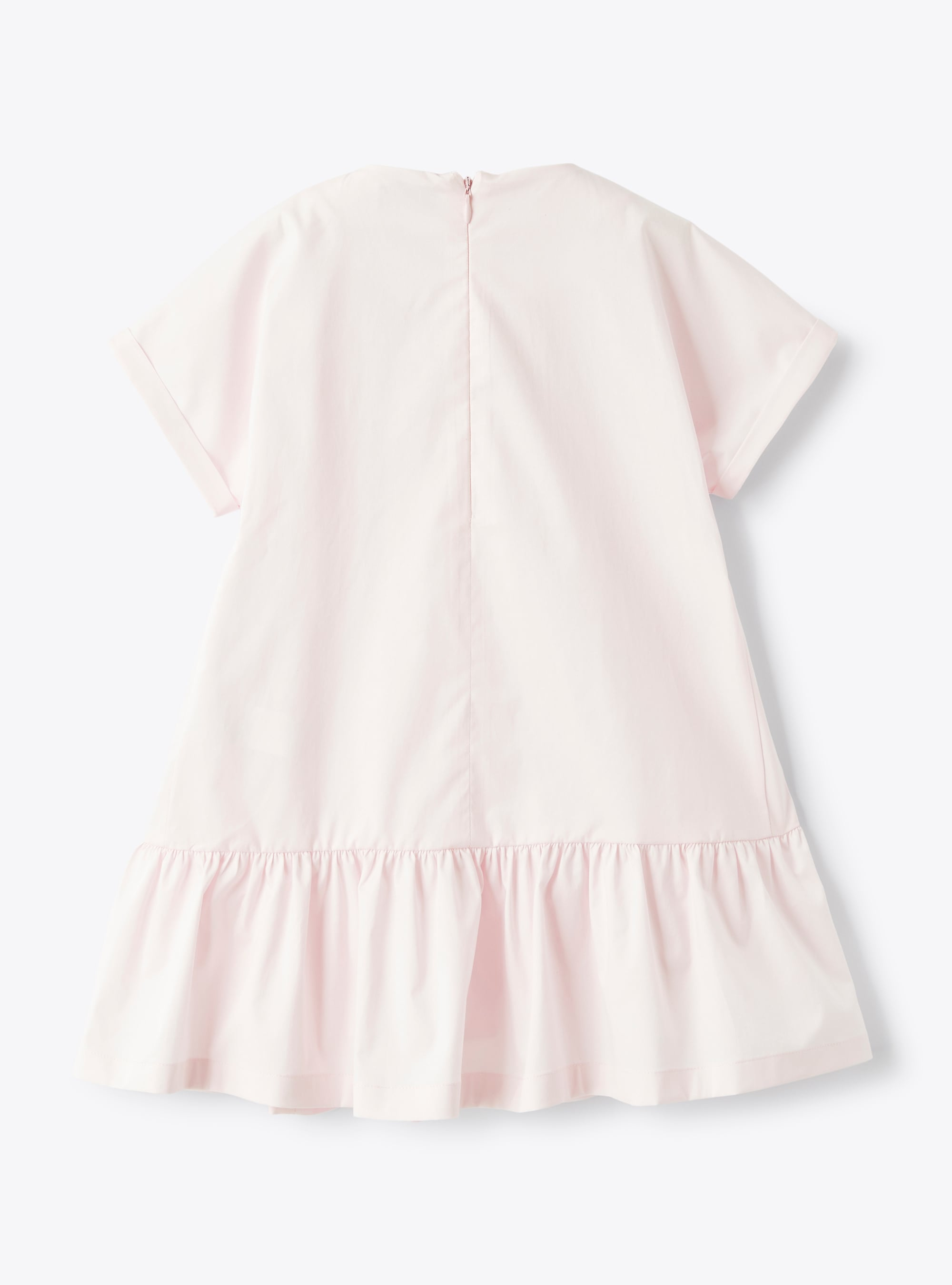 Dress in stretch poplin with appliquéd detailing - Pink | Il Gufo