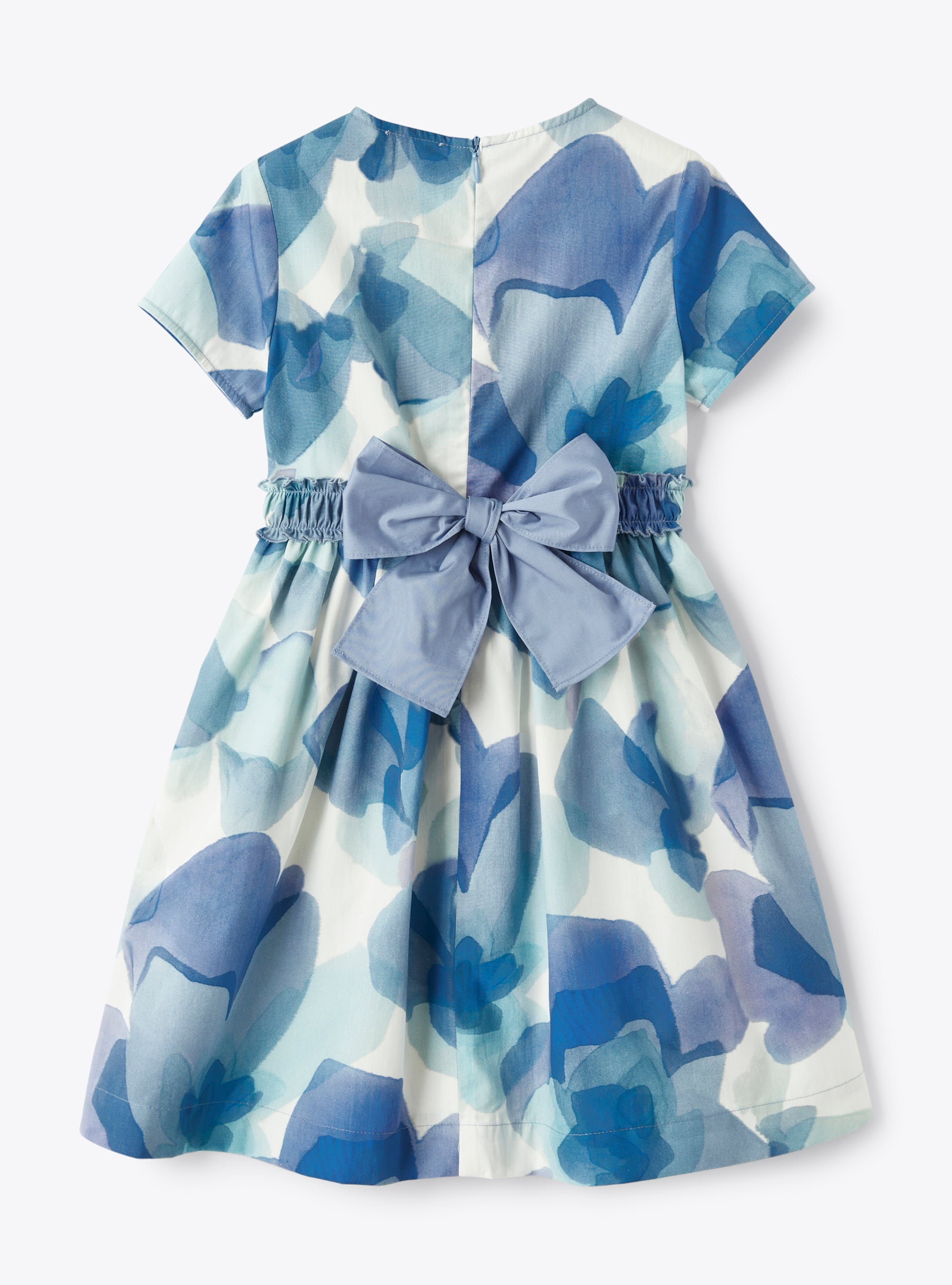 Kleid mit exklusivem Blumenaufdruck - Hellblau | Il Gufo