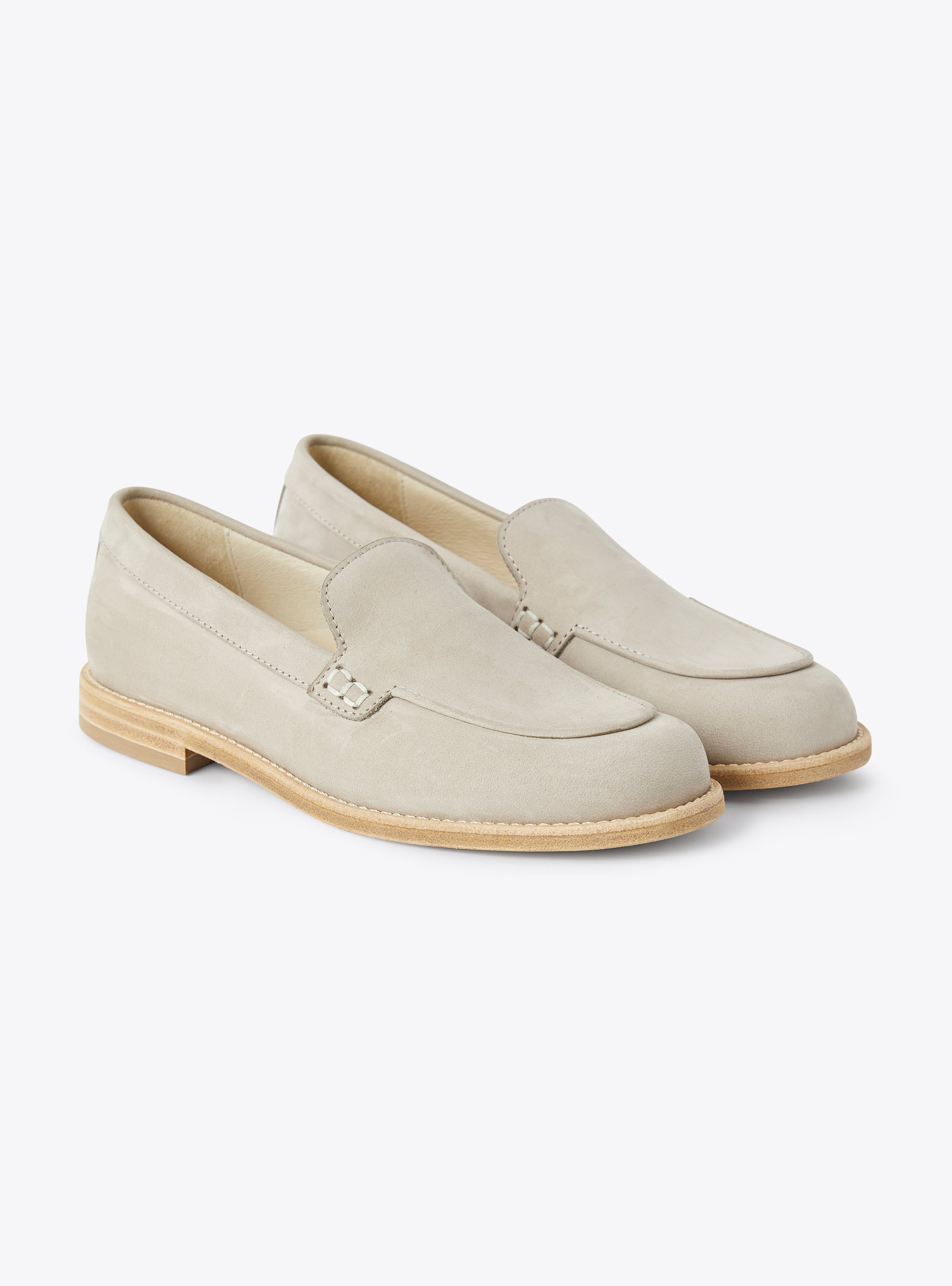 Loafer for boys in grey nubuck - Shoes - Il Gufo